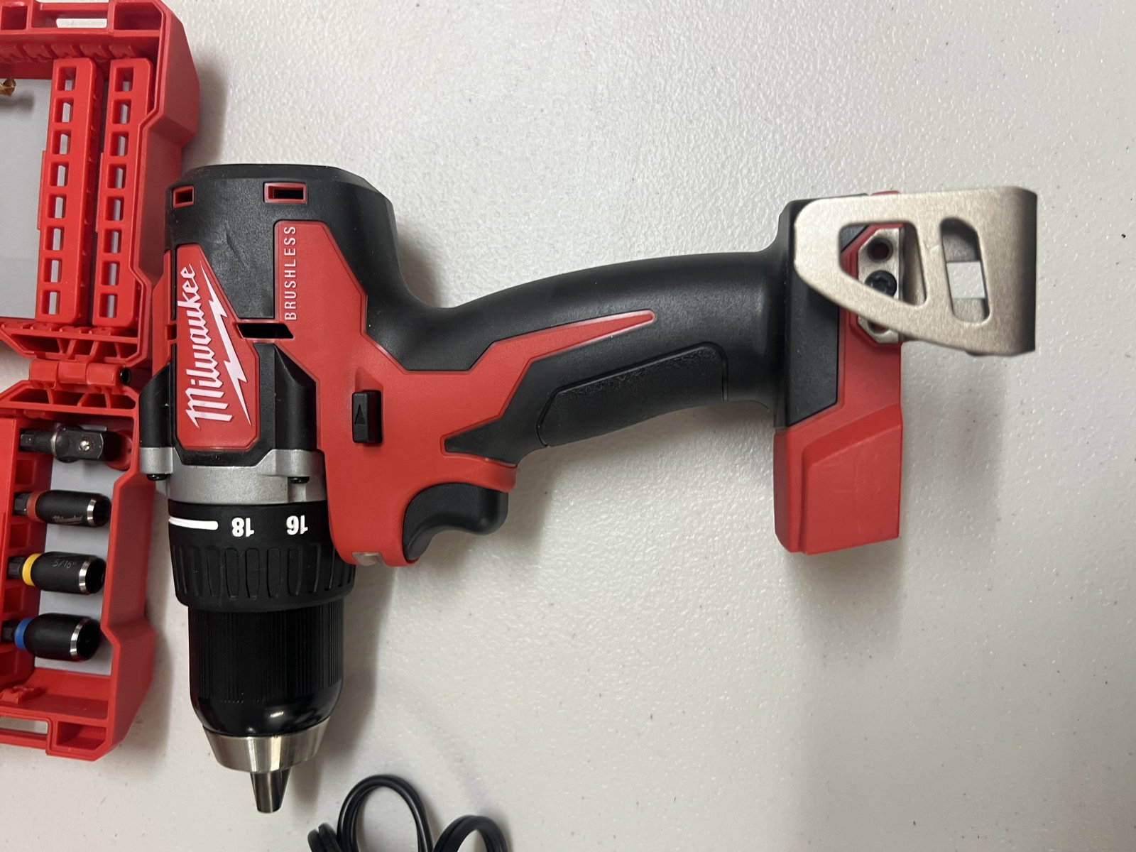 Milwaukee Brushless Cordless Drill Extra Batteries - 8