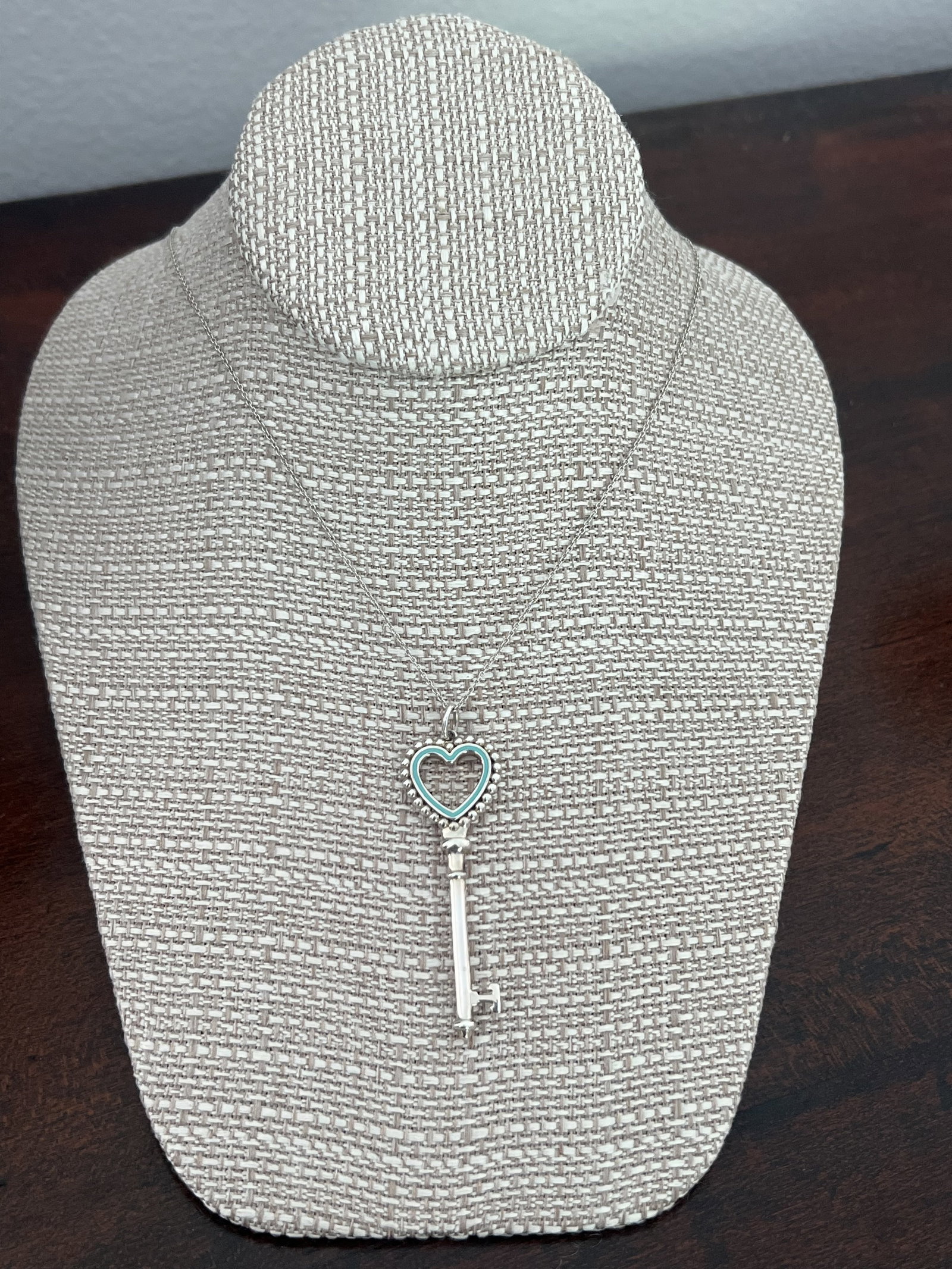 Tiffany & Co Sterling Silver Tiffany and Co Heart Key Necklace