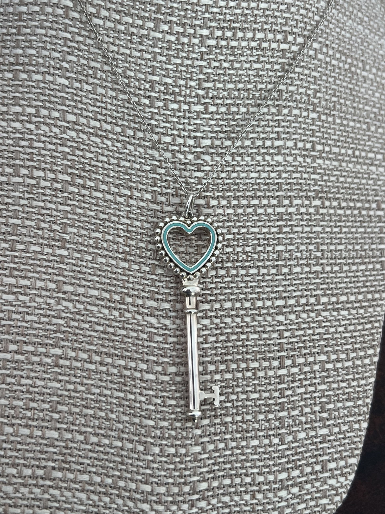 Tiffany & Co Sterling Silver Tiffany and Co Heart Key Necklace - 2