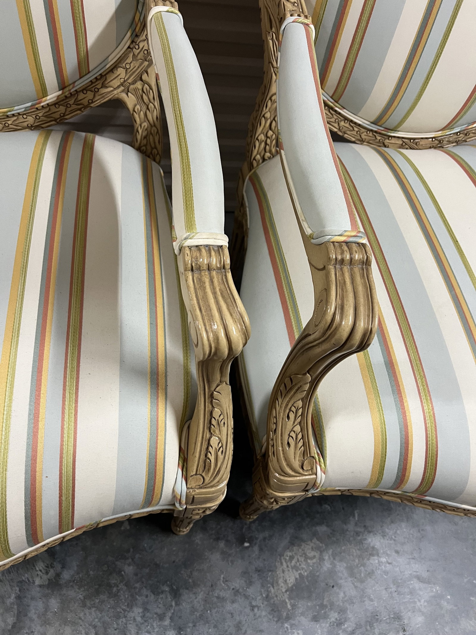 Pair of Large French Style Upholstered Chairs - 3