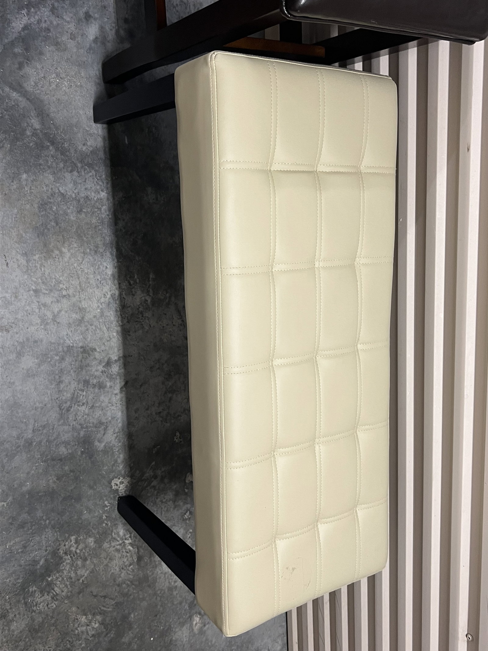 (2) Faux Leather Benches - 3