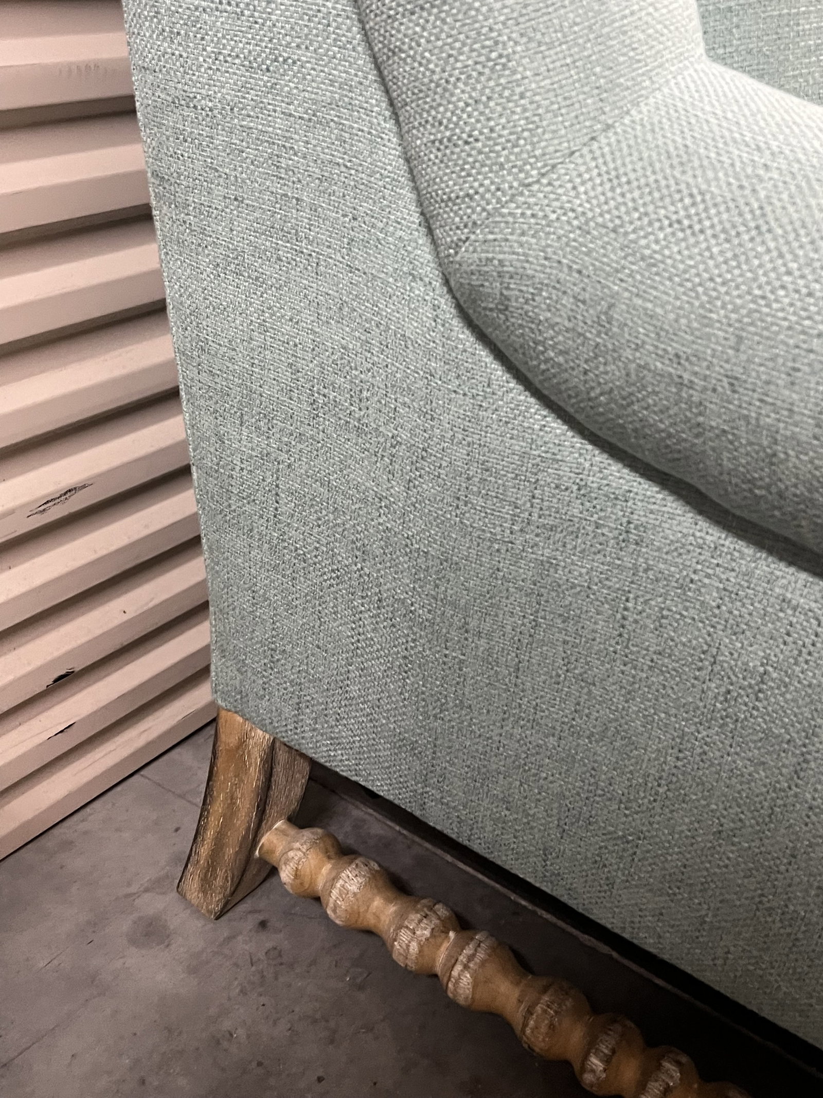 Large Coastal Blue Arm Chair - 2