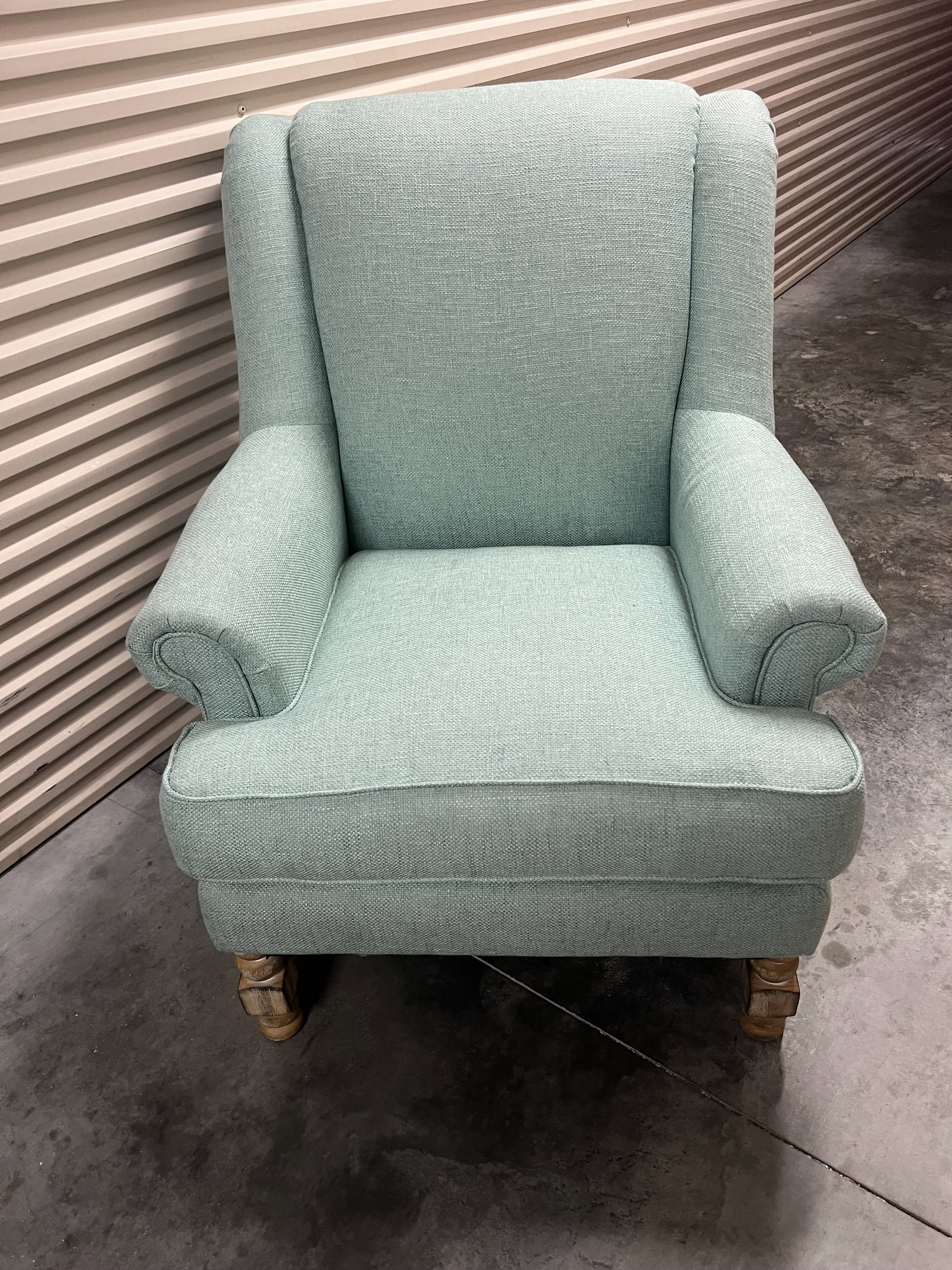 Large Coastal Blue Arm Chair - 3
