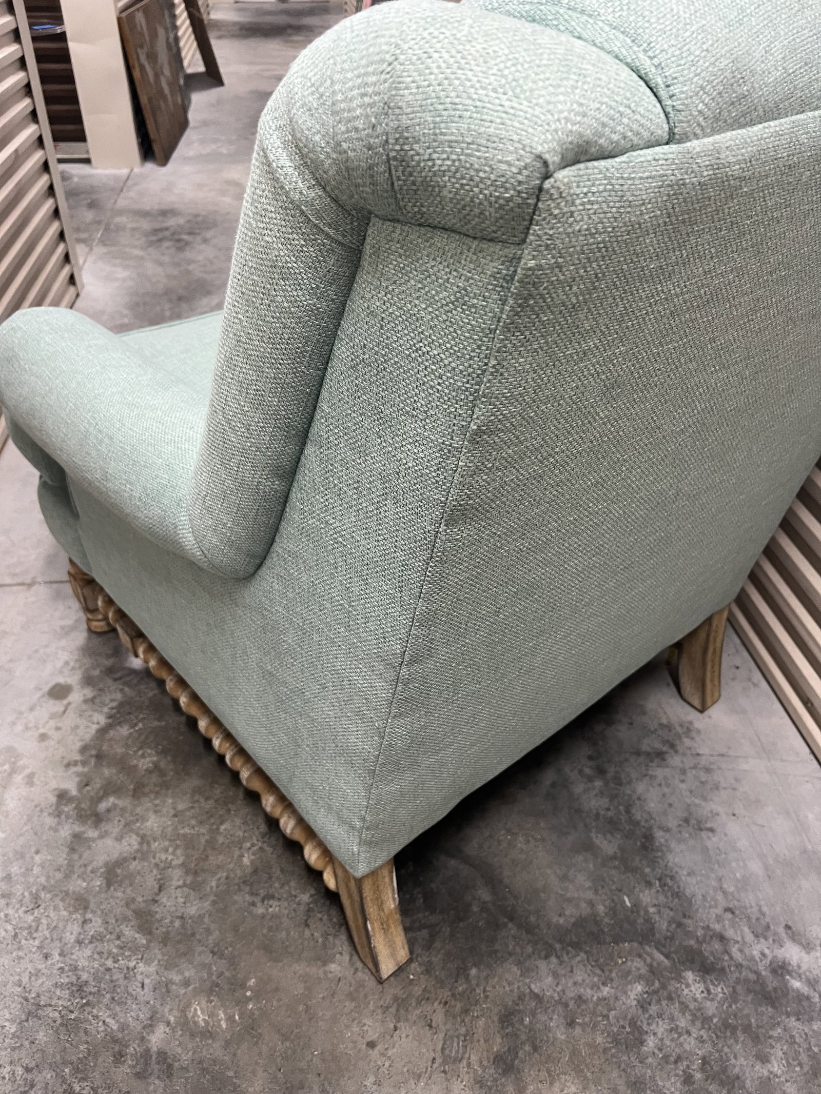 Large Coastal Blue Arm Chair - 6