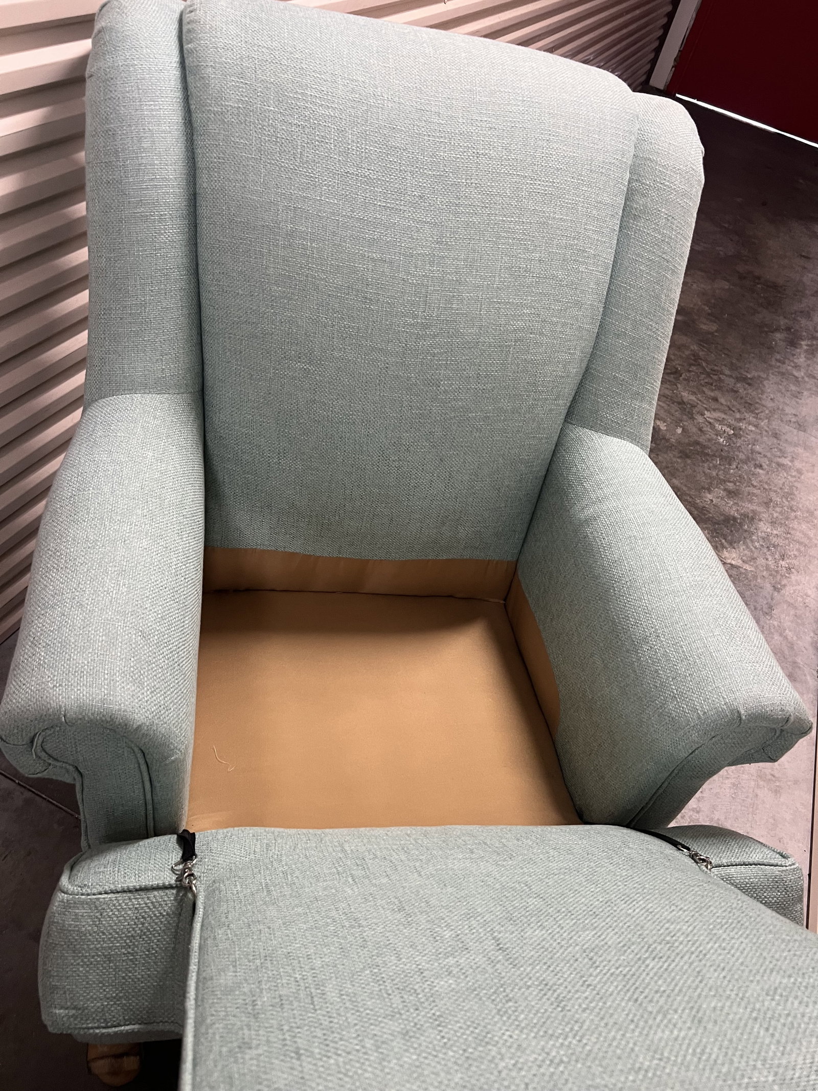 Large Coastal Blue Arm Chair - 7
