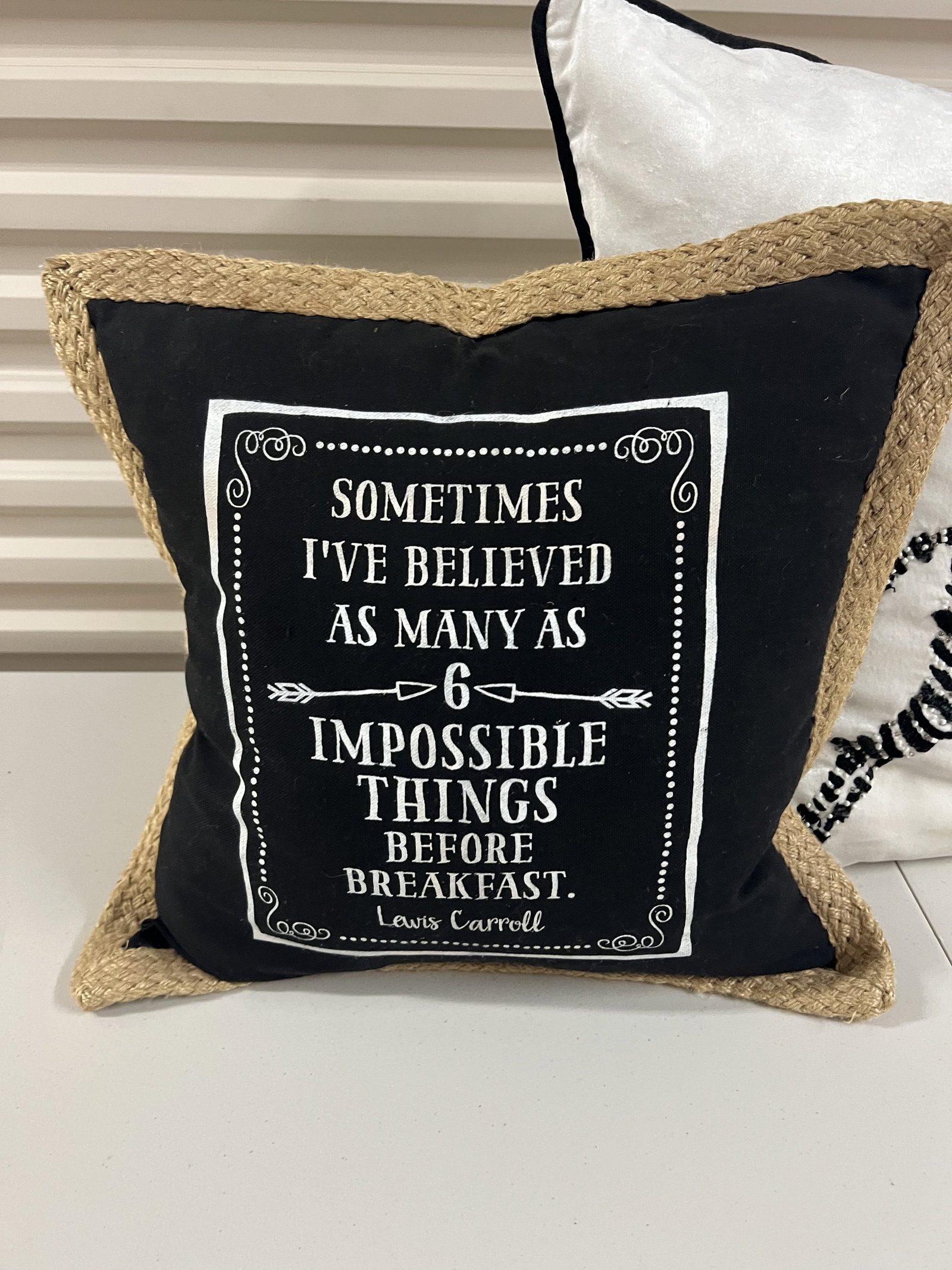 (3) Decorative Throw Pillows Black and White - 2