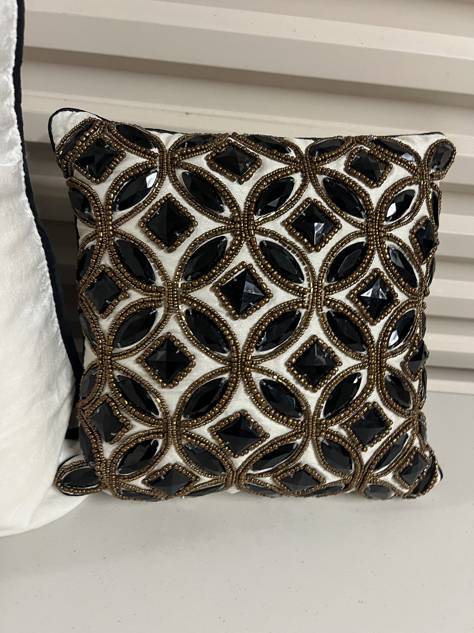 (3) Decorative Throw Pillows Black and White - 4