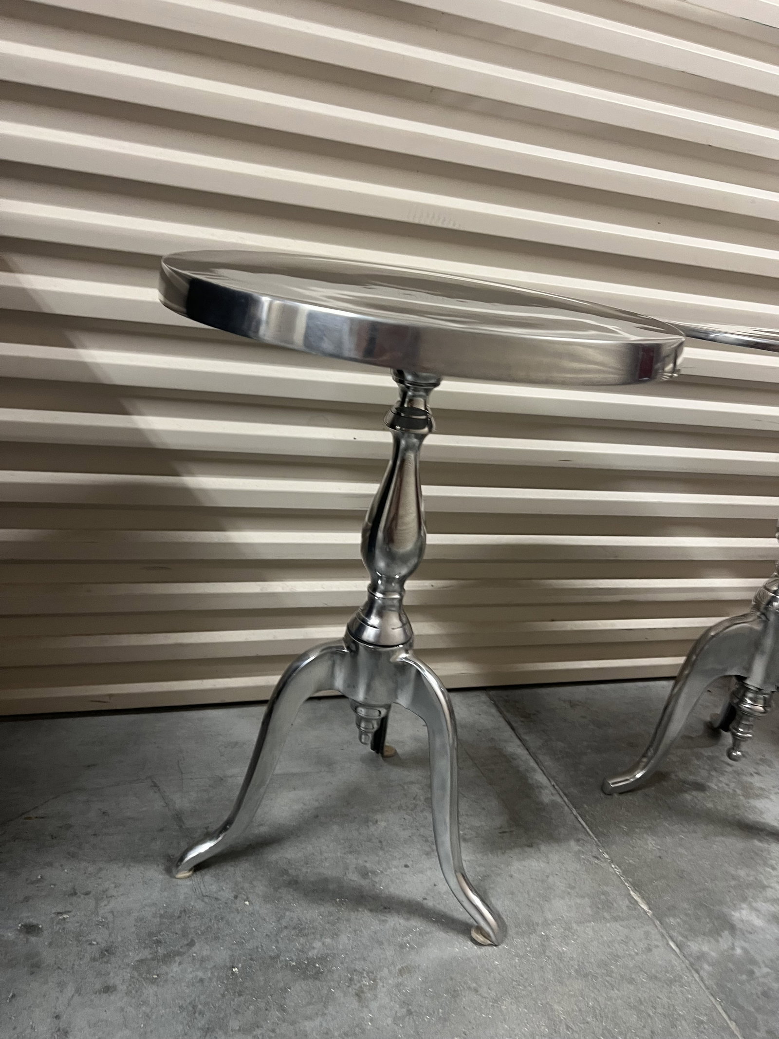 (3) Aluminum Style Side Tables - 2