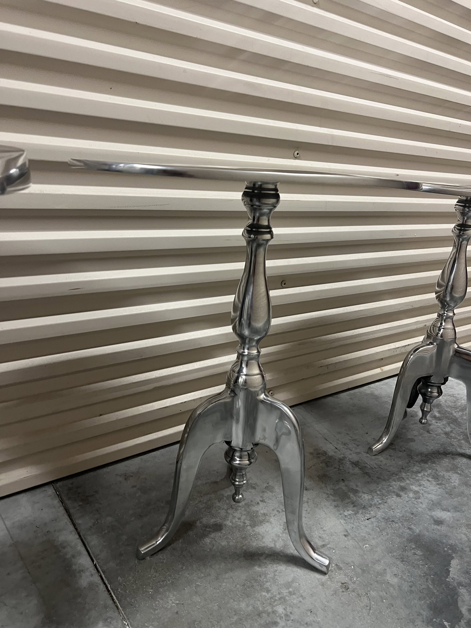 (3) Aluminum Style Side Tables - 3