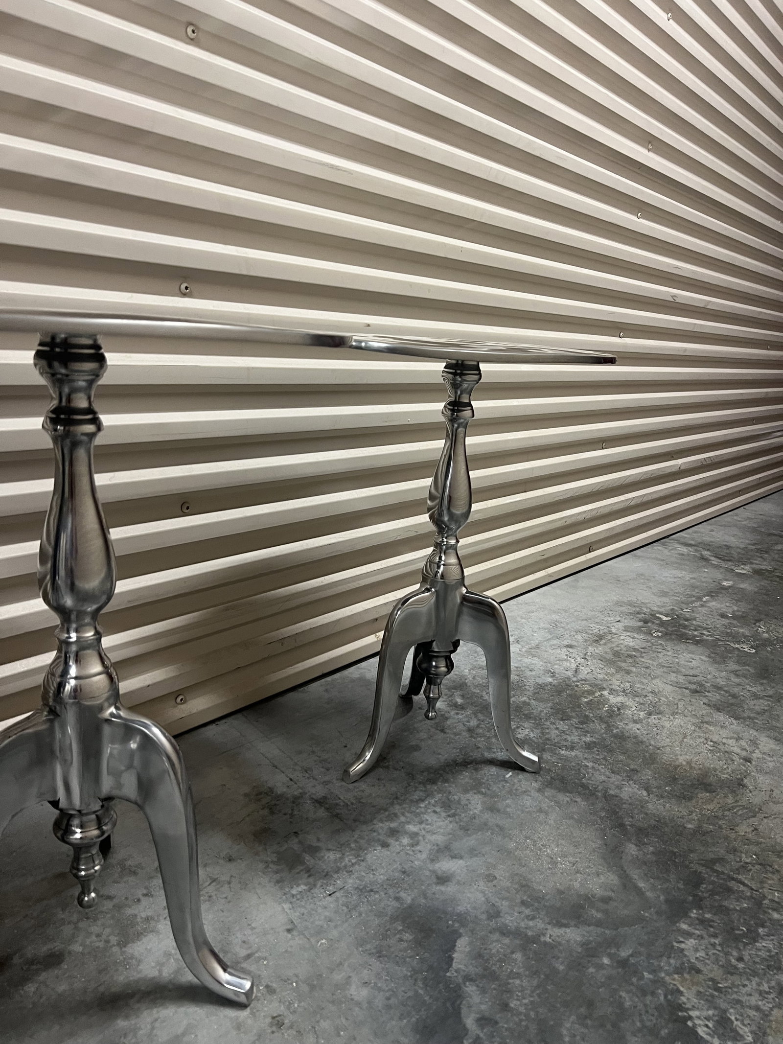 (3) Aluminum Style Side Tables - 4