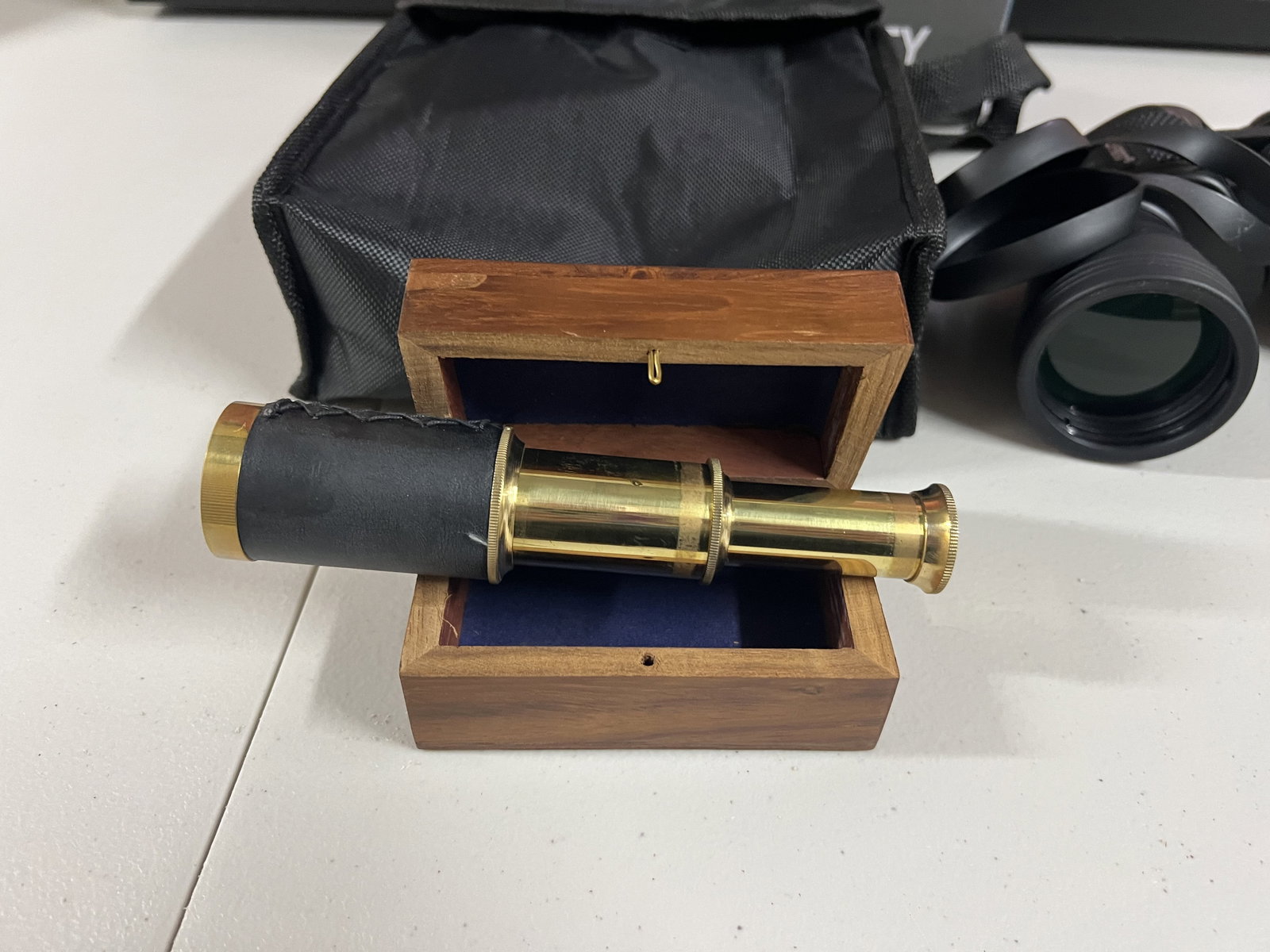 Waterproof Binoculars and Brass Looking Glass - 6