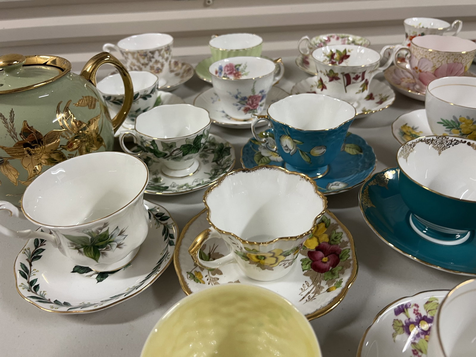 Large Grouping of English Teacups - 11