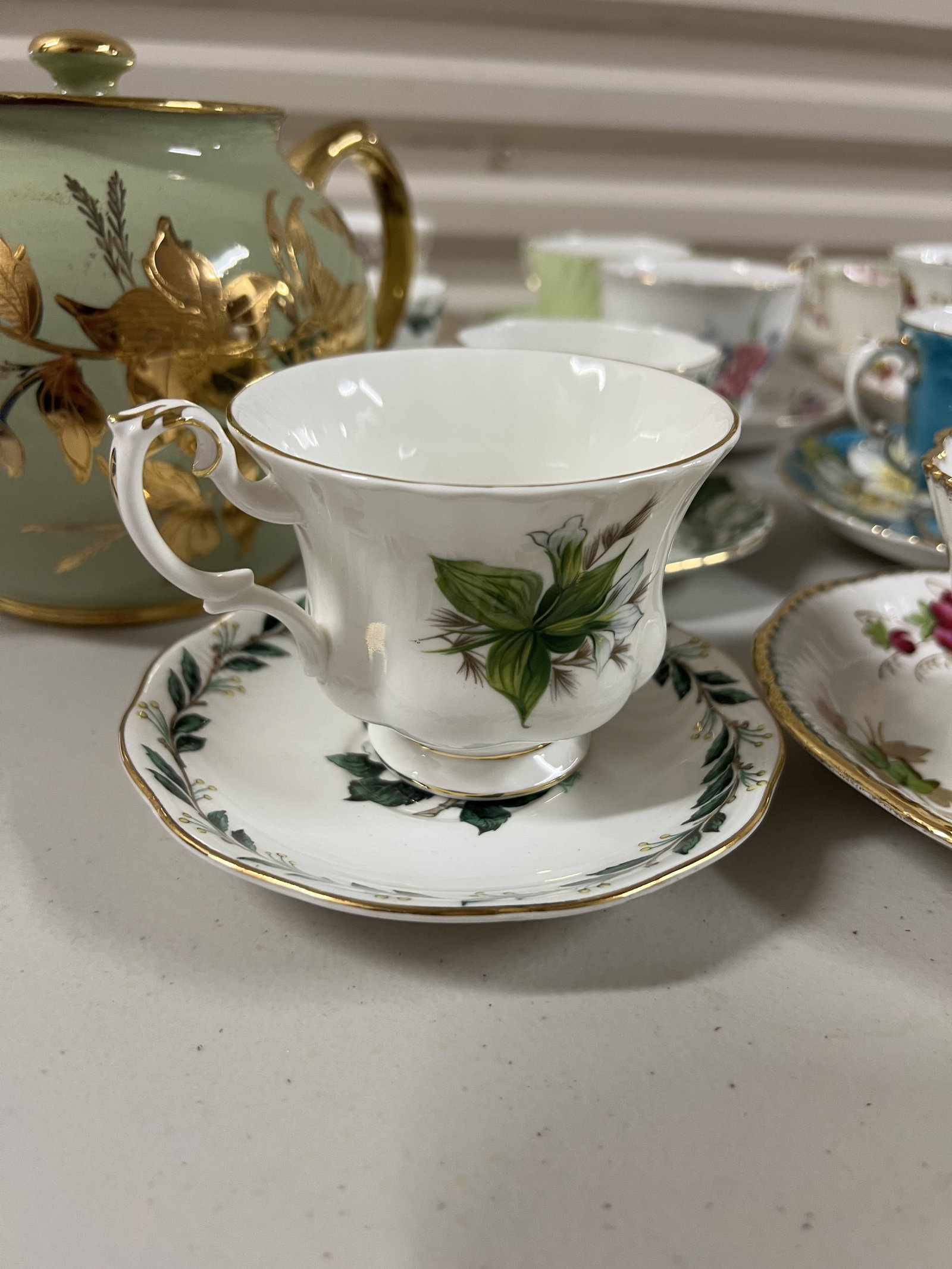 Large Grouping of English Teacups - 12