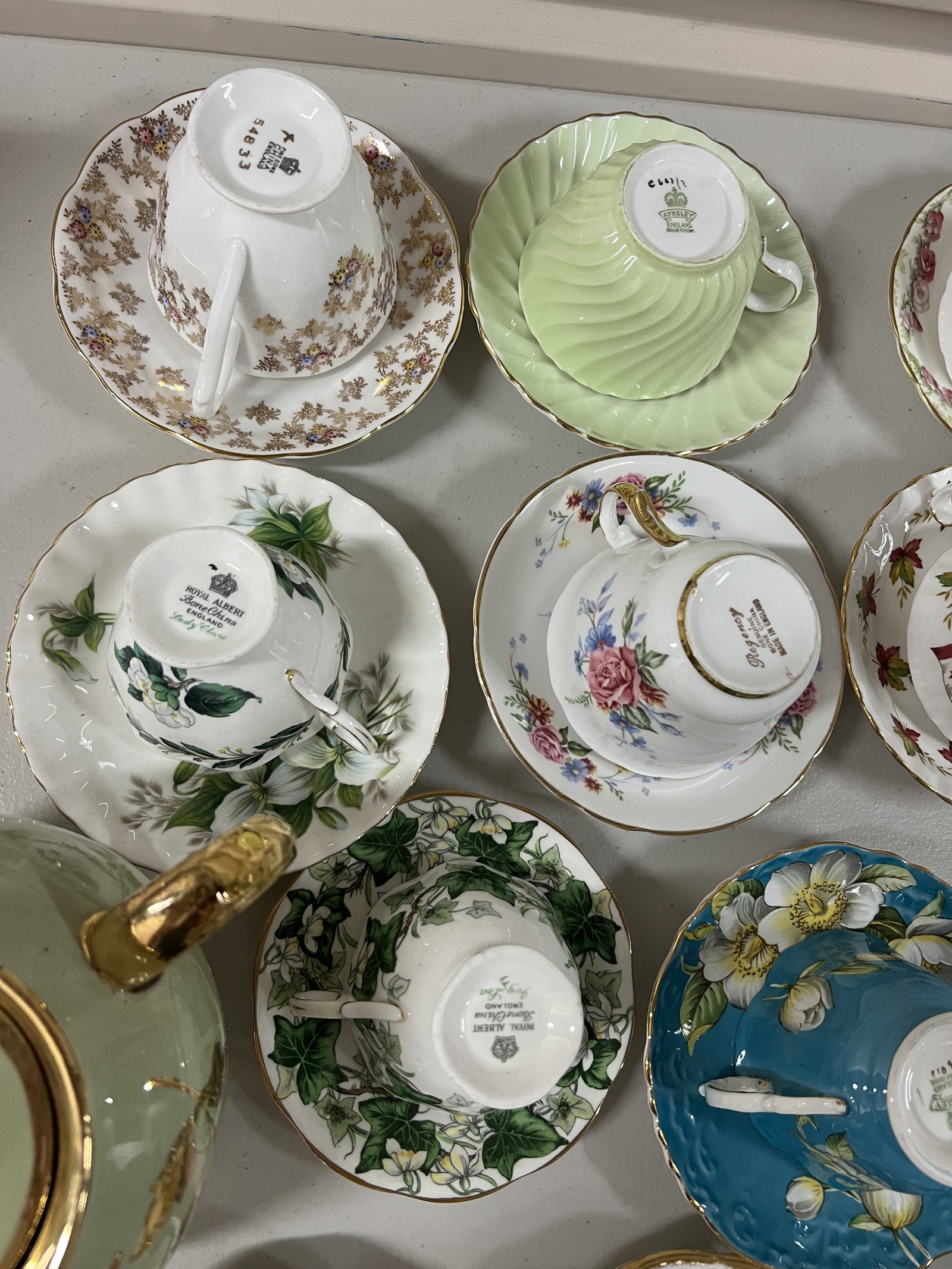 Large Grouping of English Teacups - 14