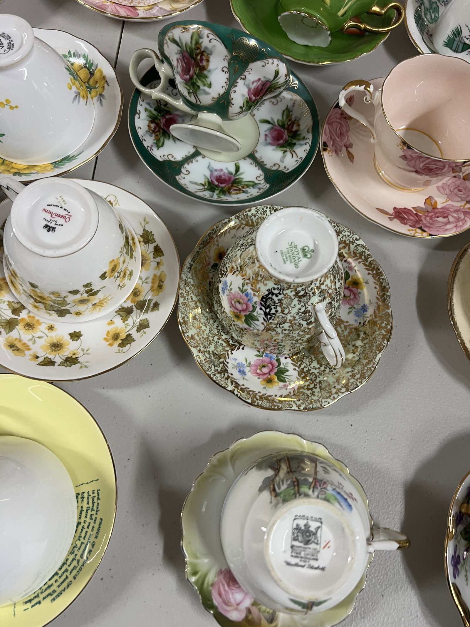 Large Grouping of English Teacups - 17