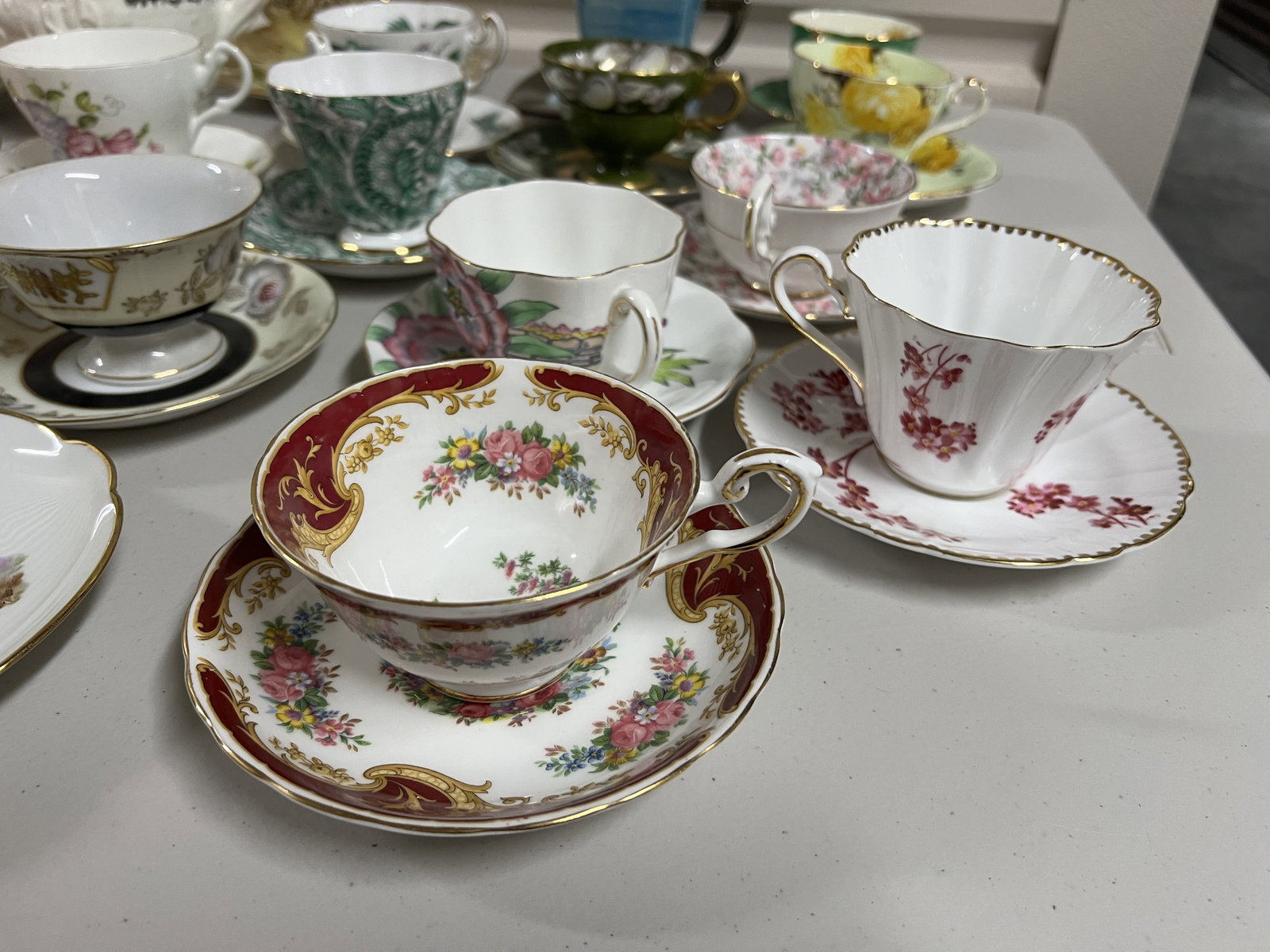 Large Grouping of English Teacups - 2