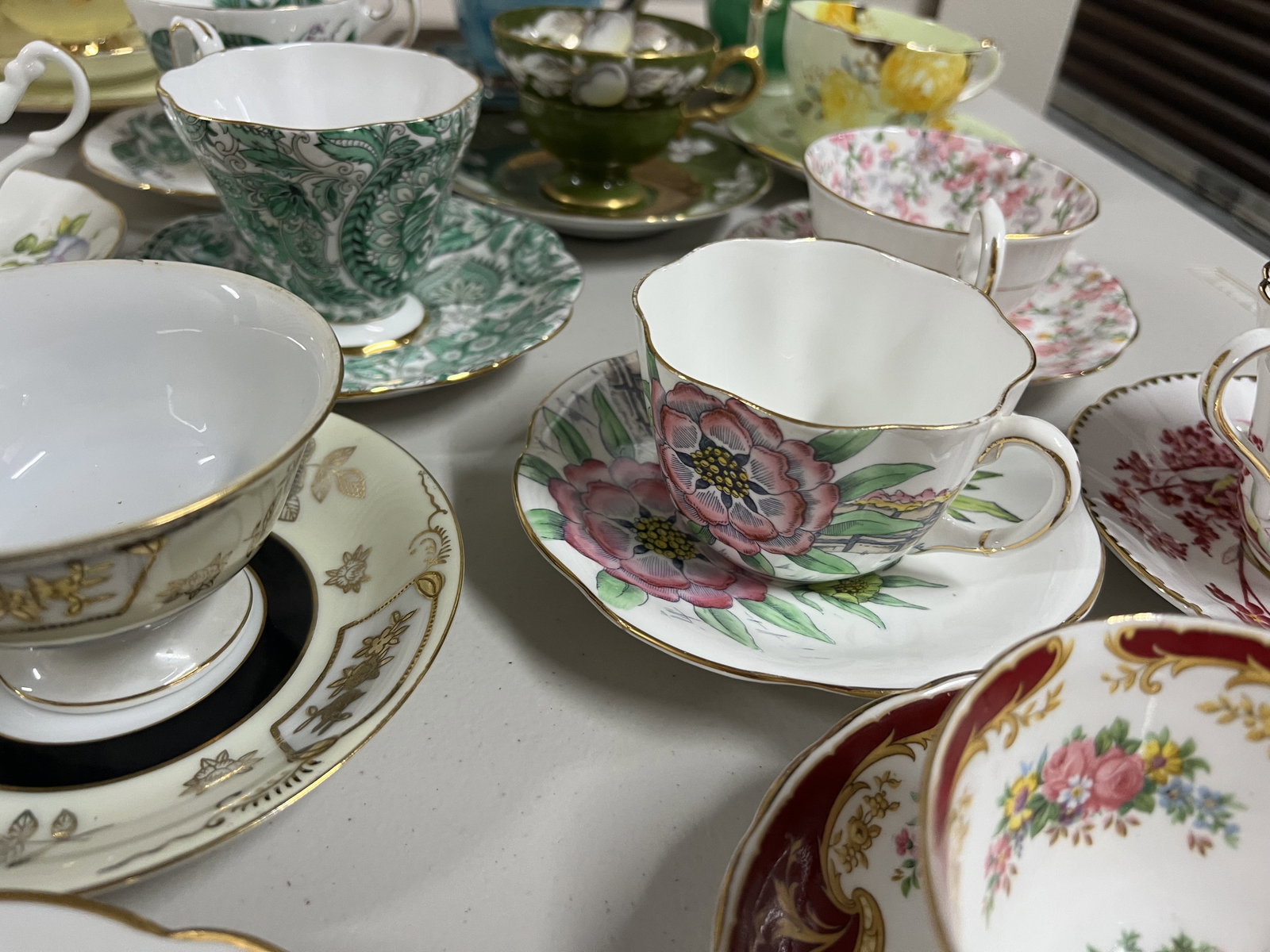 Large Grouping of English Teacups - 3