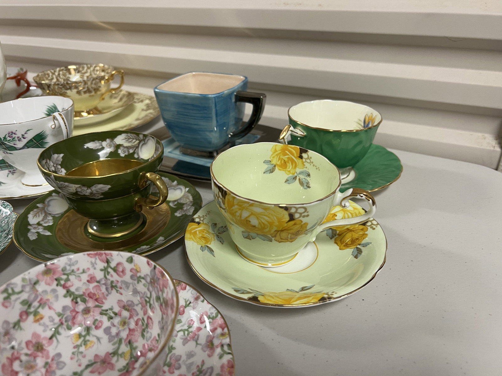 Large Grouping of English Teacups - 5