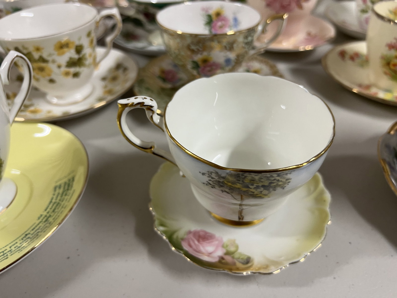 Large Grouping of English Teacups - 8