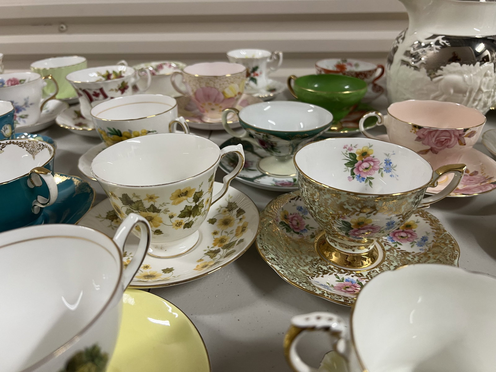 Large Grouping of English Teacups - 9