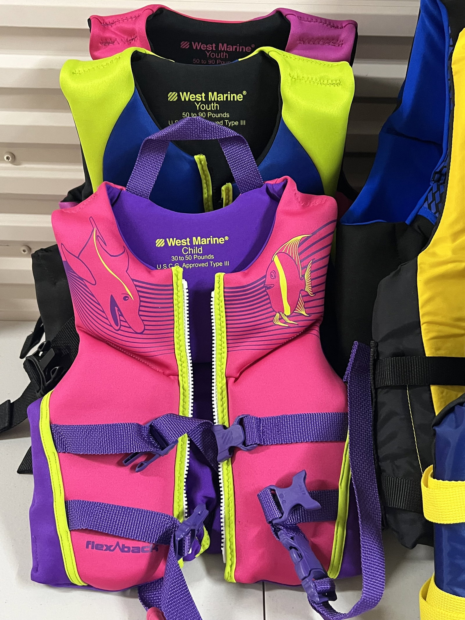 (7) West Marine Life Jackets - 2