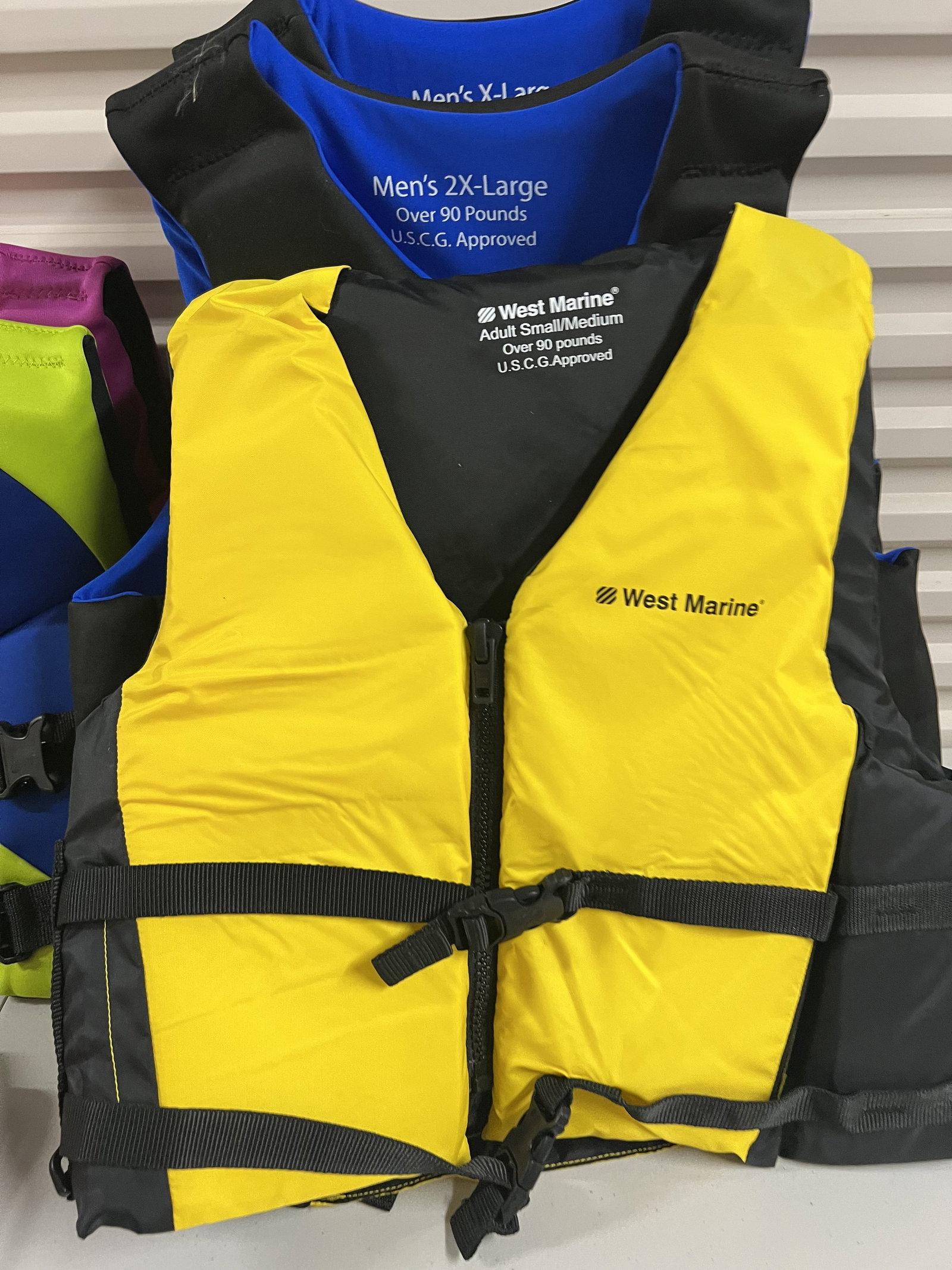 (7) West Marine Life Jackets - 5