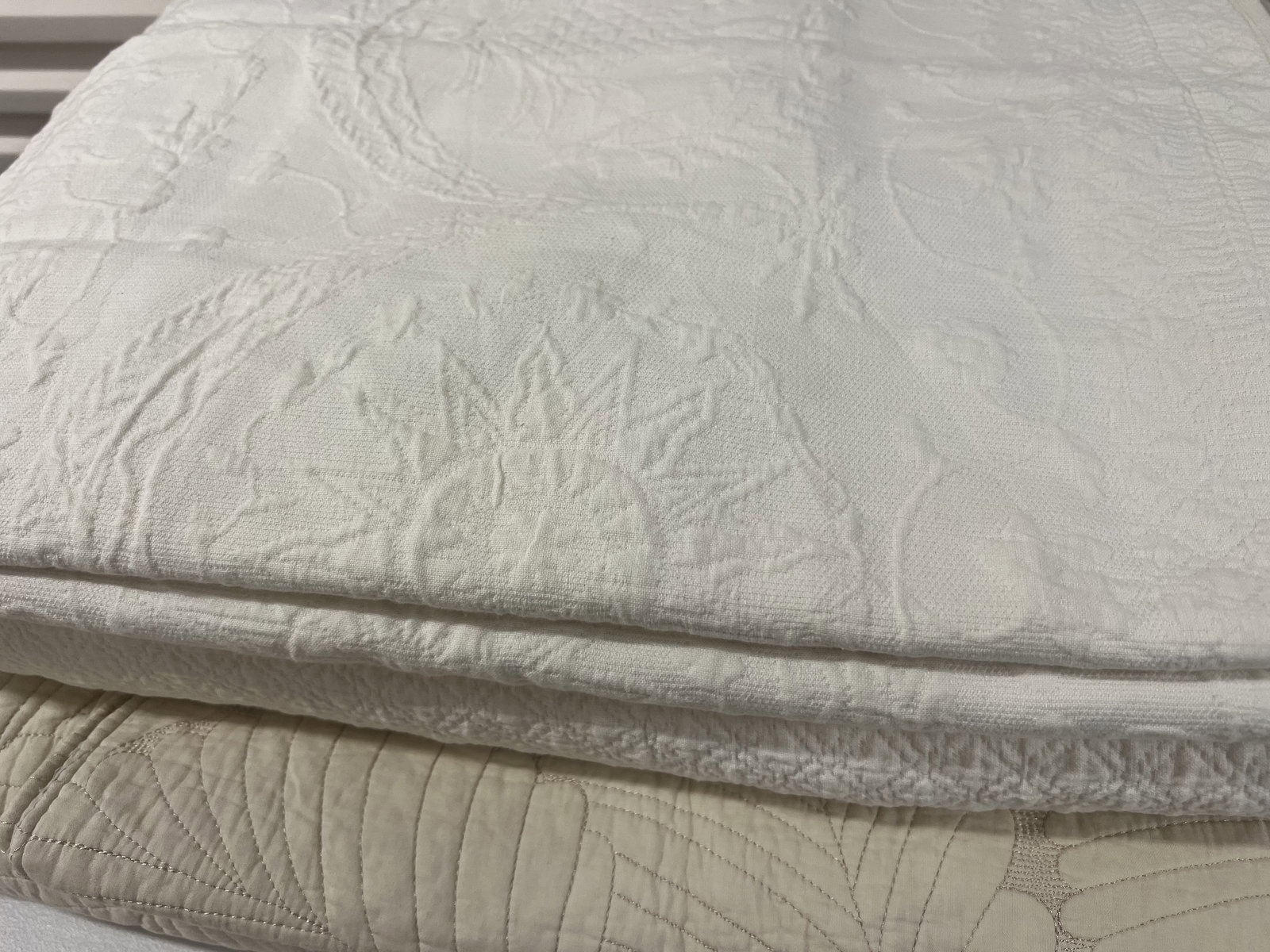 (2) King Size Cotton Quilted Coverlettes - 2