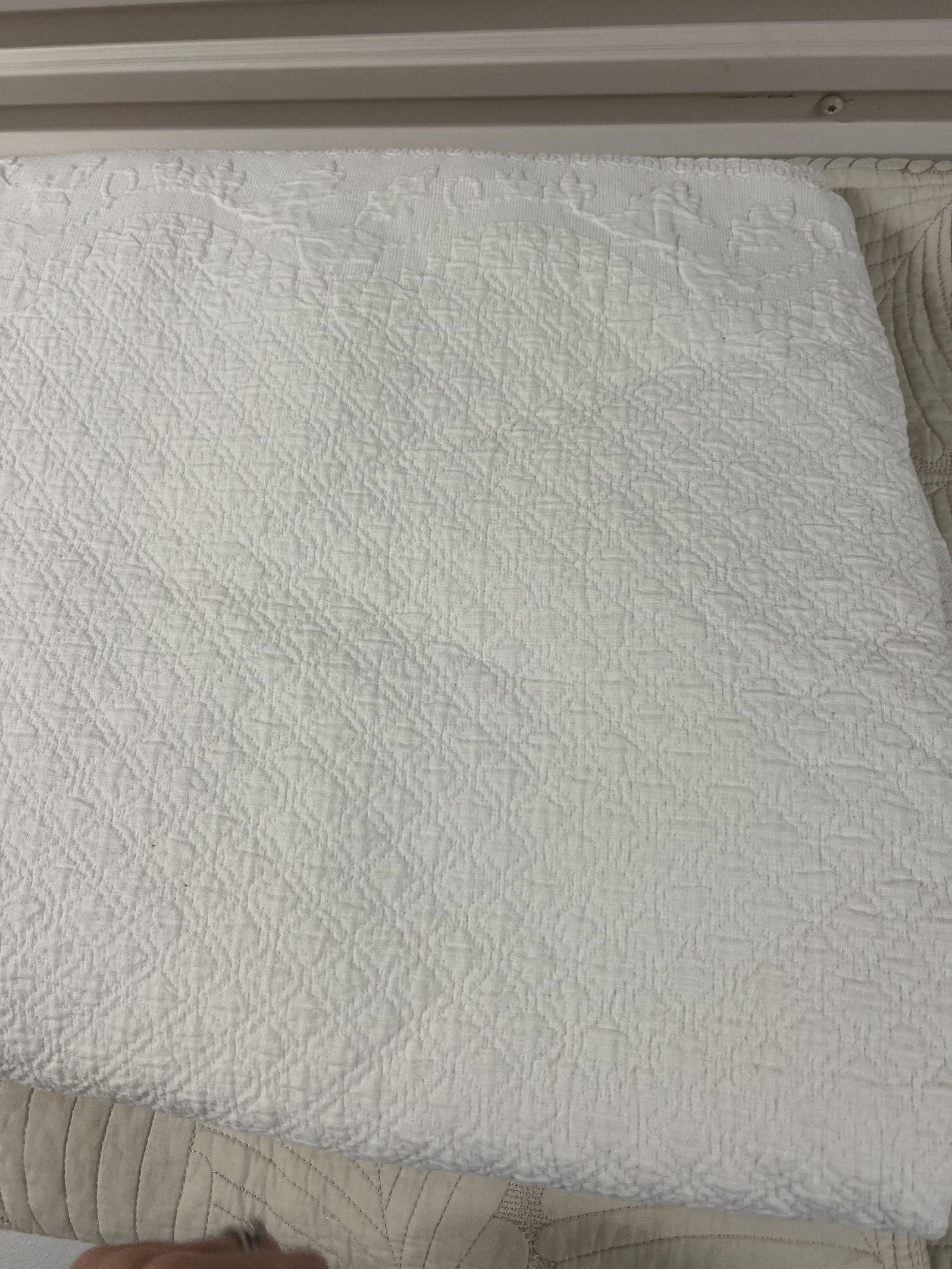 (2) King Size Cotton Quilted Coverlettes - 4