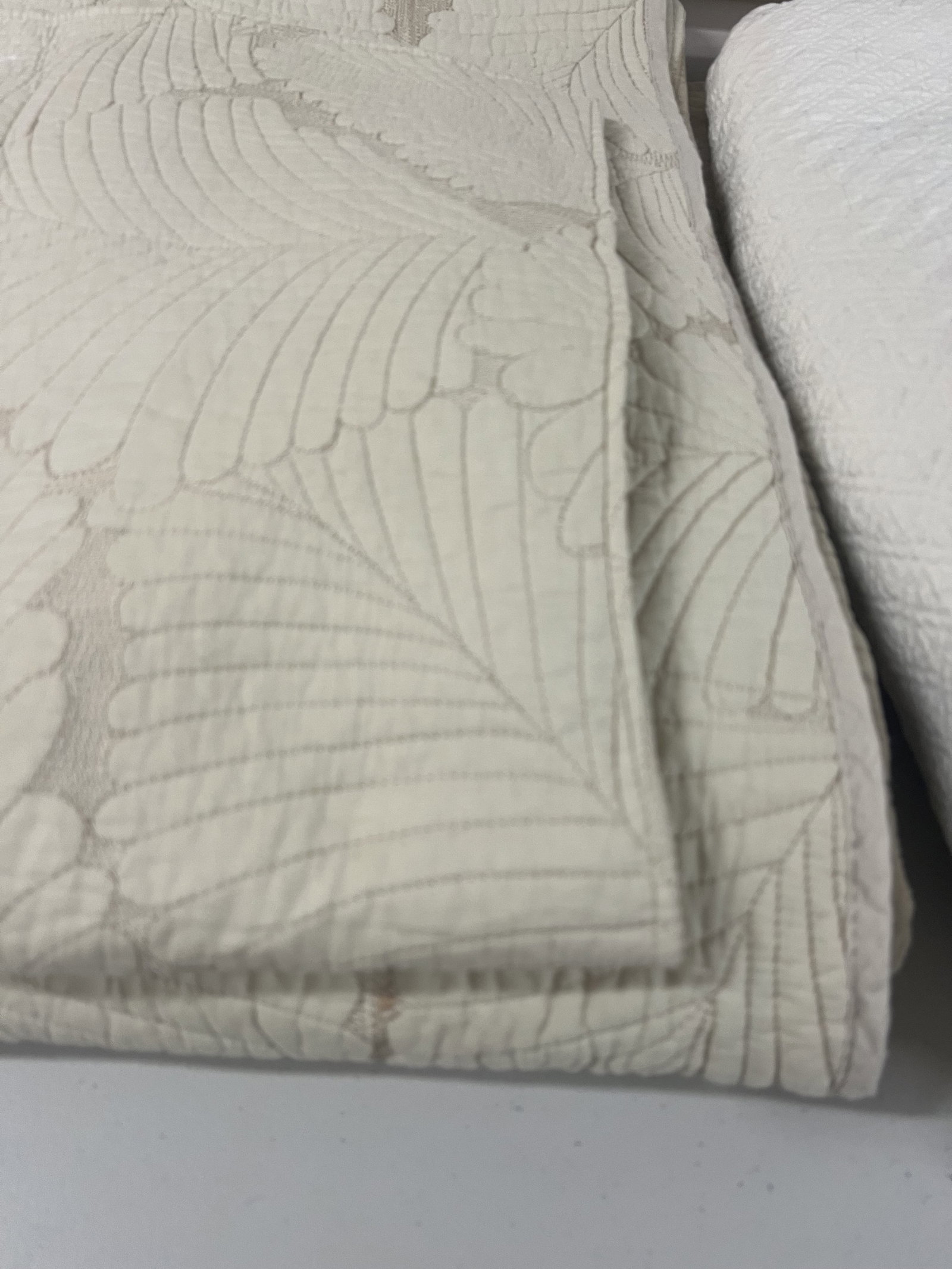 (2) King Size Cotton Quilted Coverlettes - 7