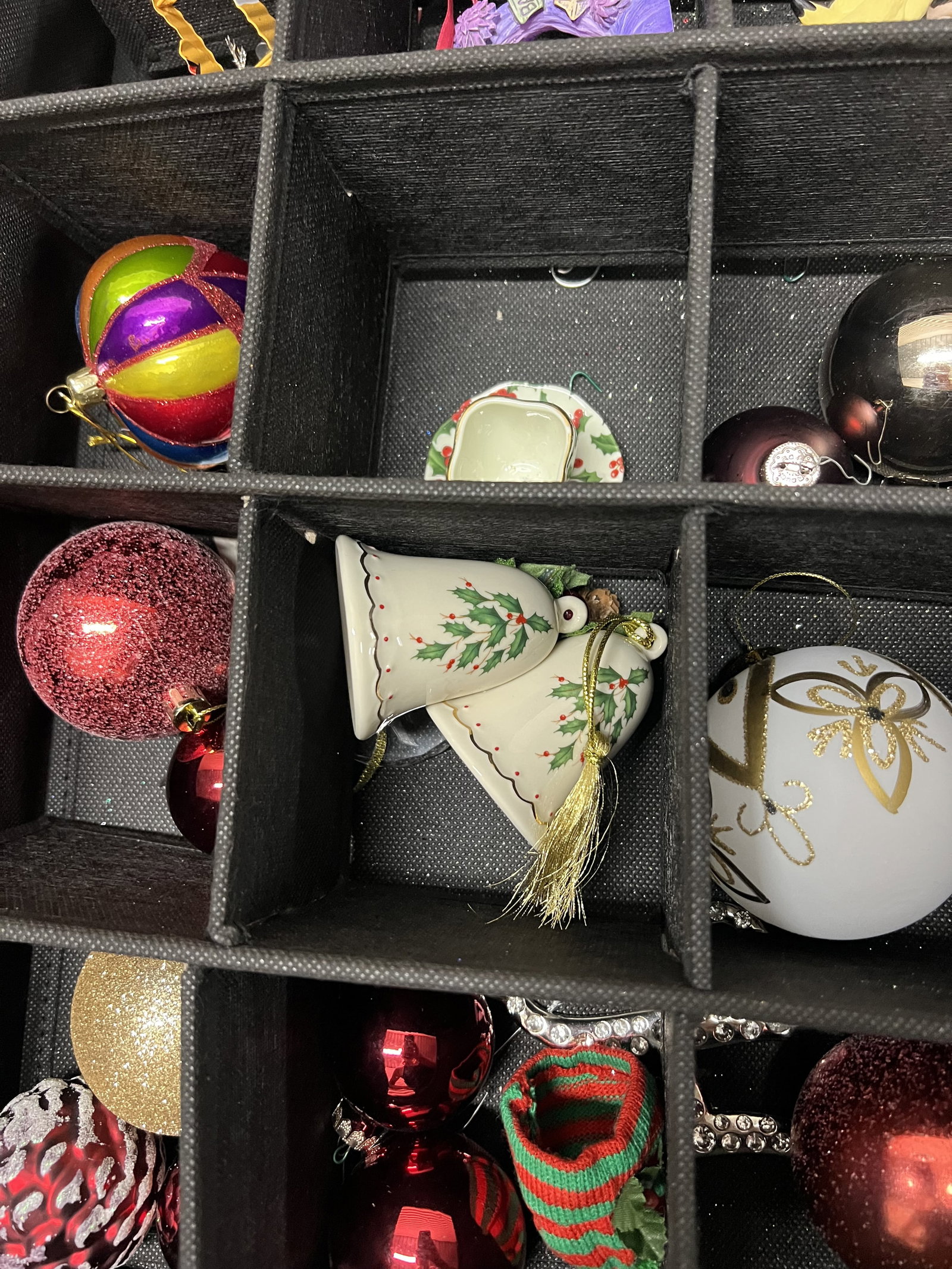 Glass Christmas Ornaments in TreeKeeper Case - 6
