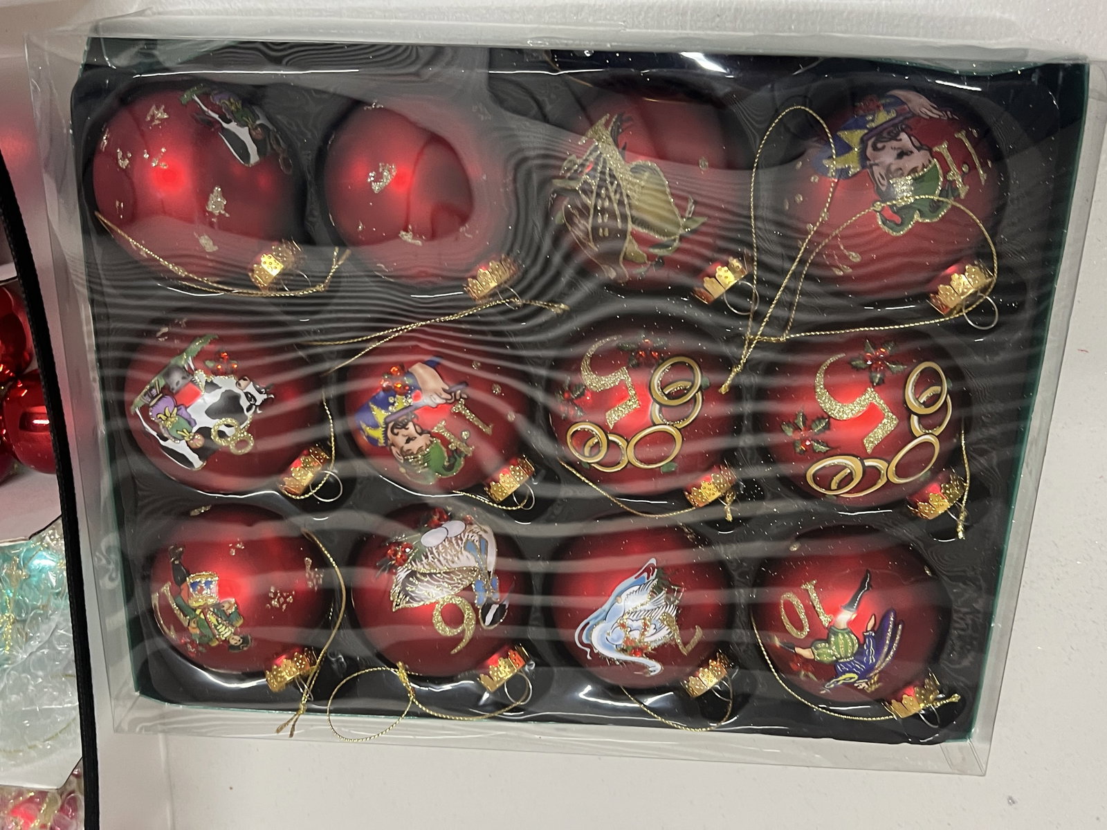 Glass Christmas Ornament Grouping - 10