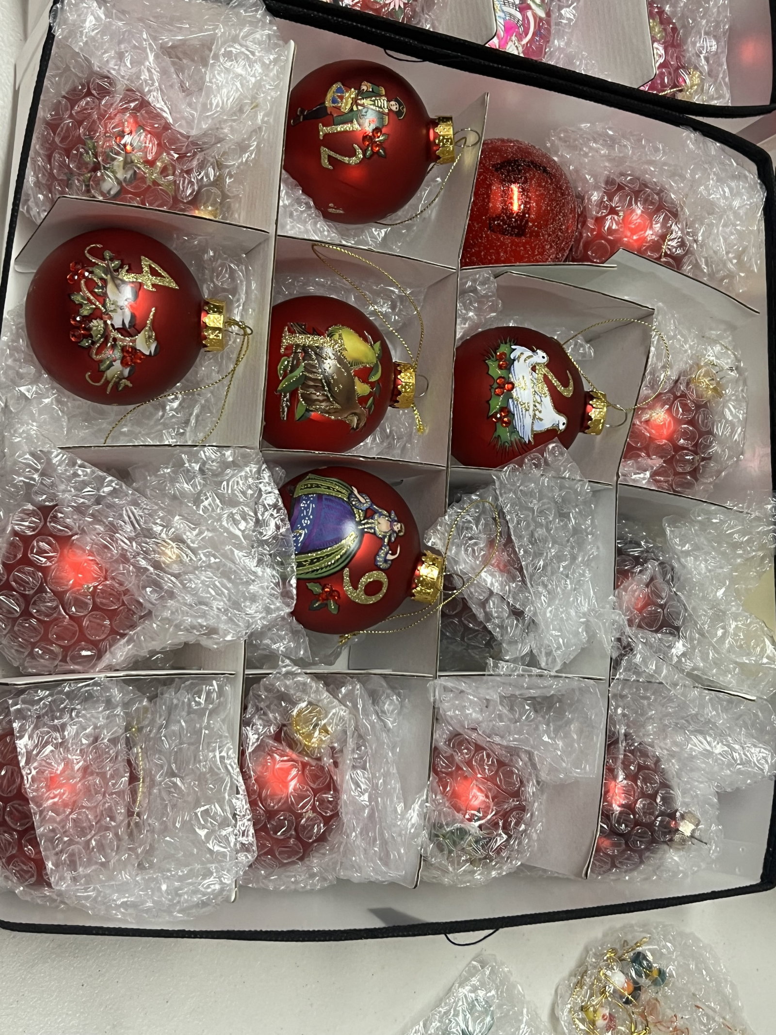 Glass Christmas Ornament Grouping - 5