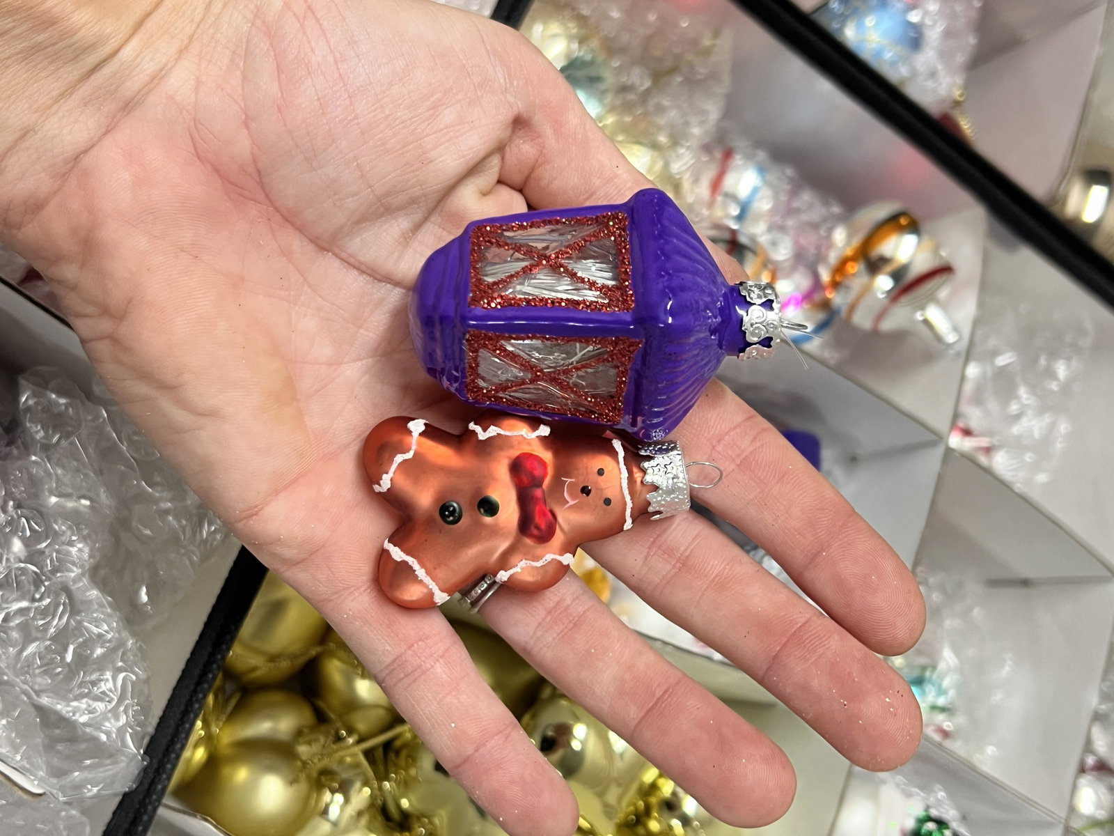 Glass Christmas Ornament Grouping - 7
