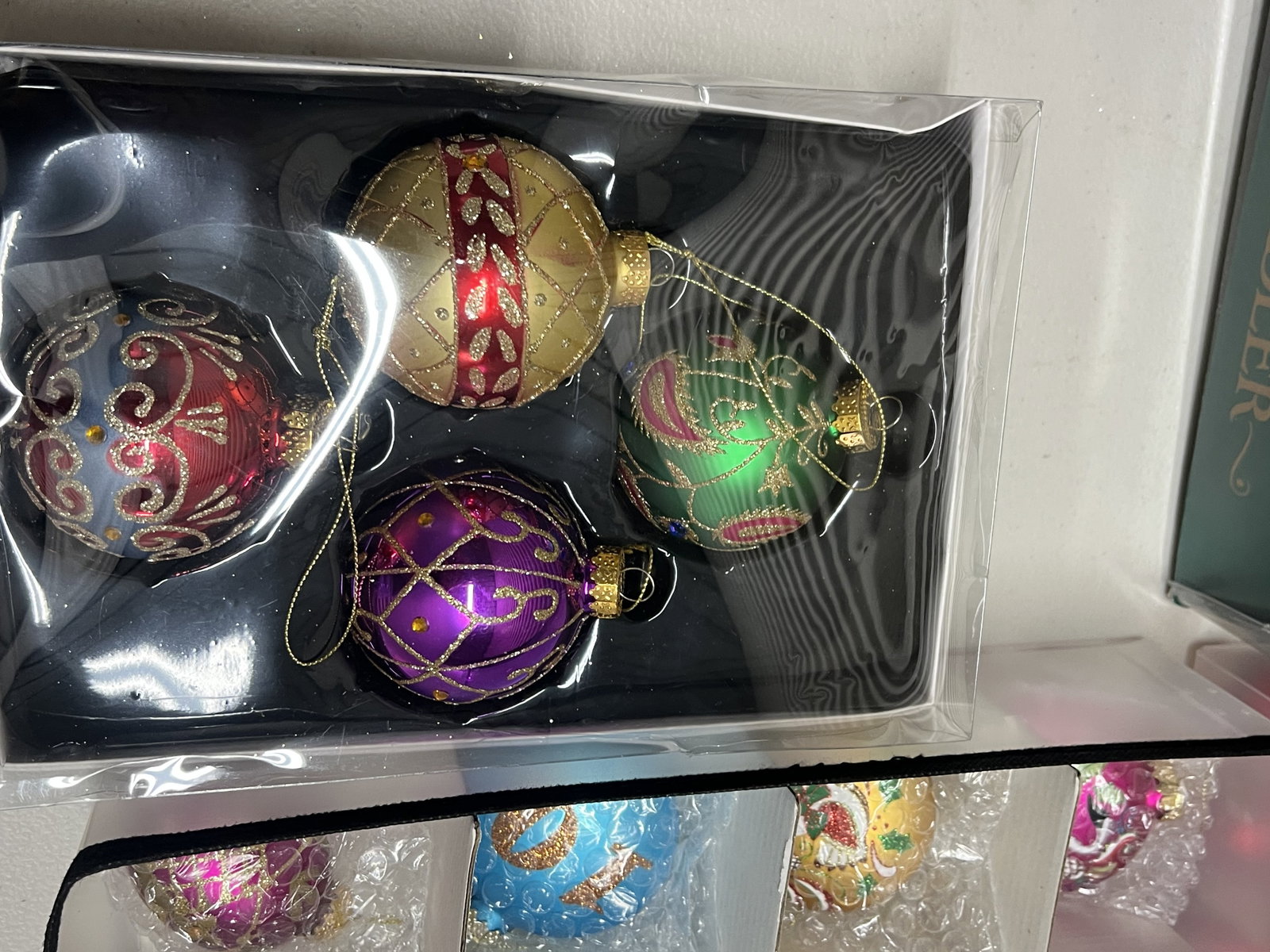 Glass Christmas Ornament Grouping - 9