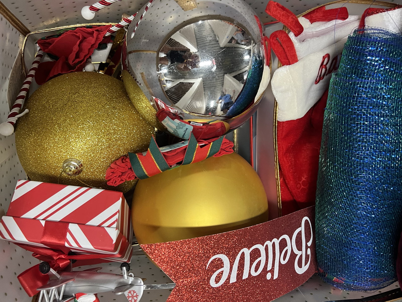 (2) Bins of Christmas Decoration incl XL ornaments - 2