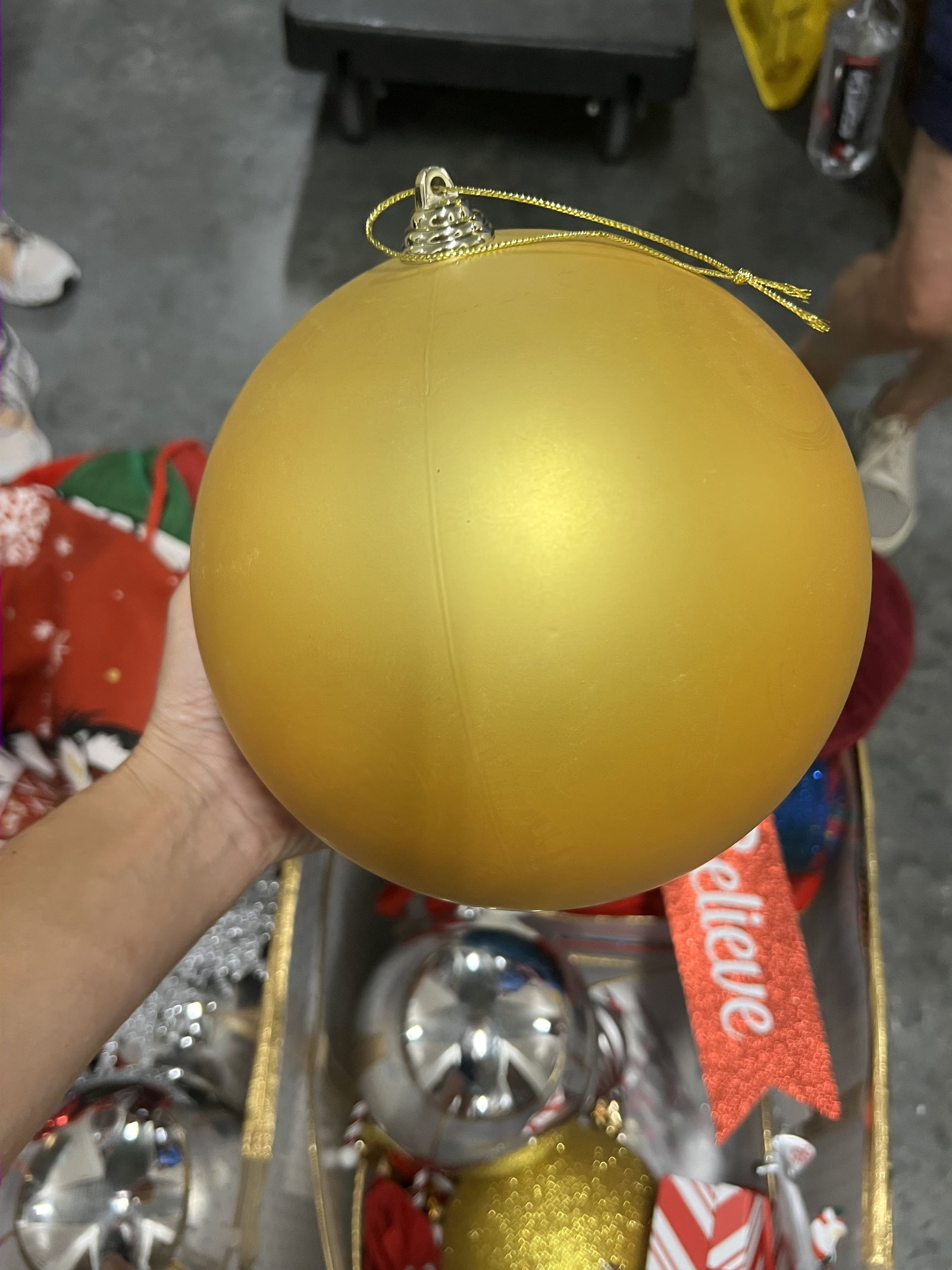 (2) Bins of Christmas Decoration incl XL ornaments - 5