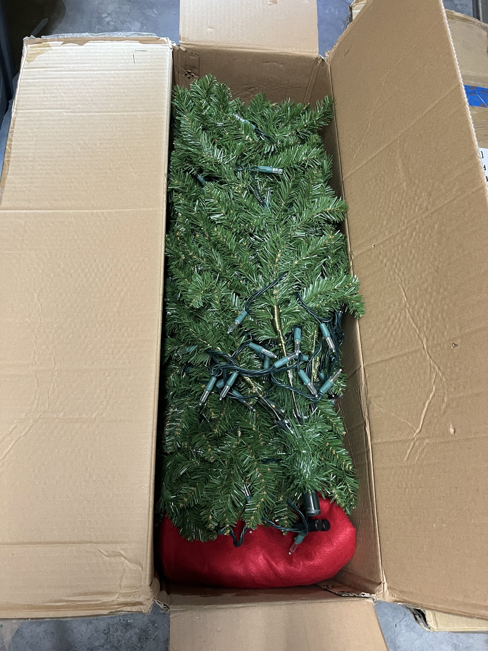(2) 6.5' Tall Artificial Pencil Christmas Trees - 3