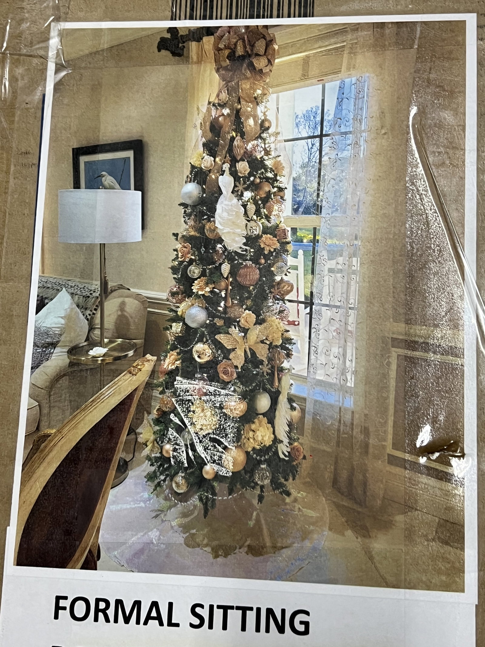 (2) 6.5' Tall Artificial Pencil Christmas Trees - 5