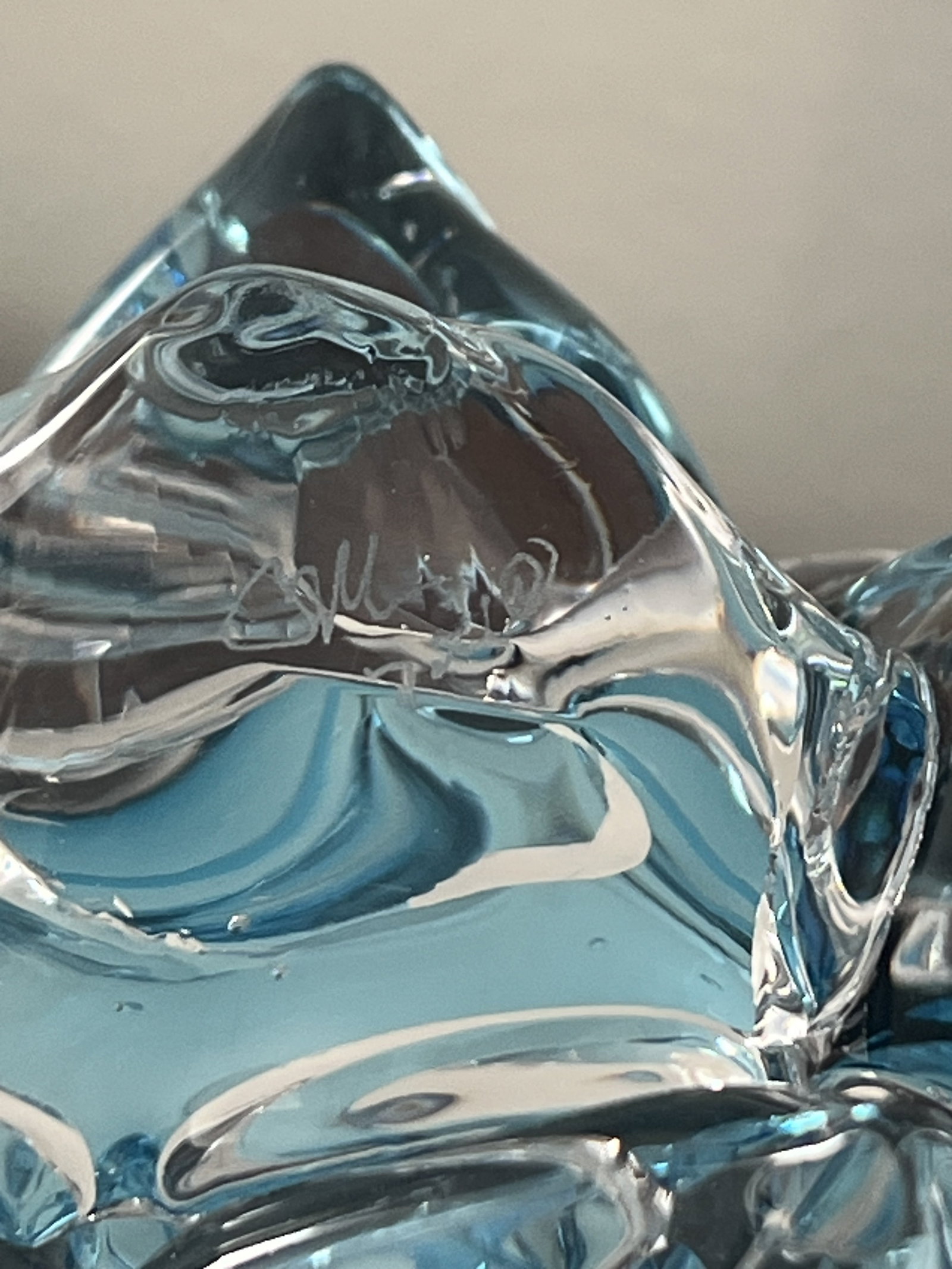 Axiom Glass Thorn Vessel Bowl in Aqua - 6