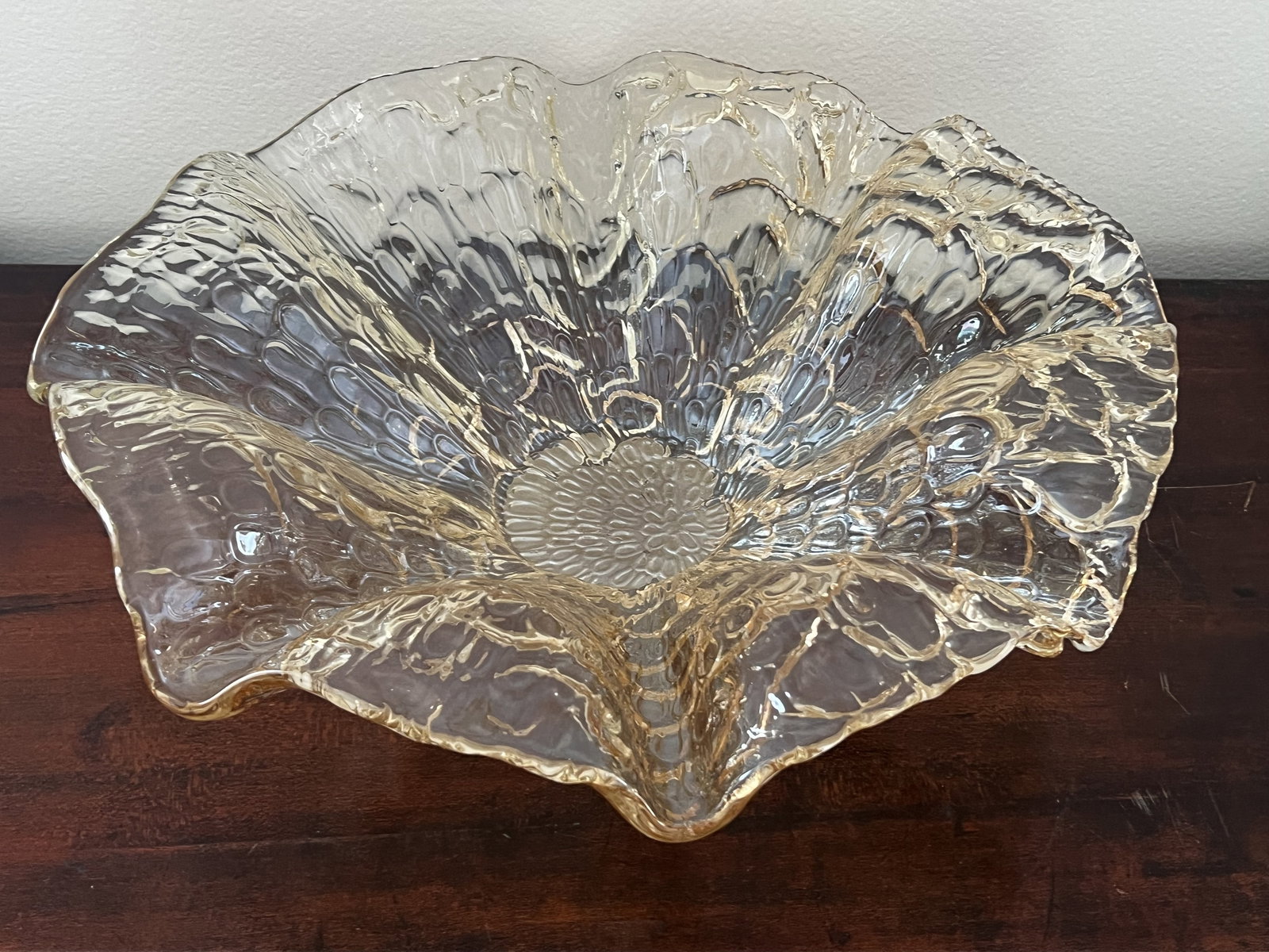 Large Murano Style Art Glass Bowl - 2