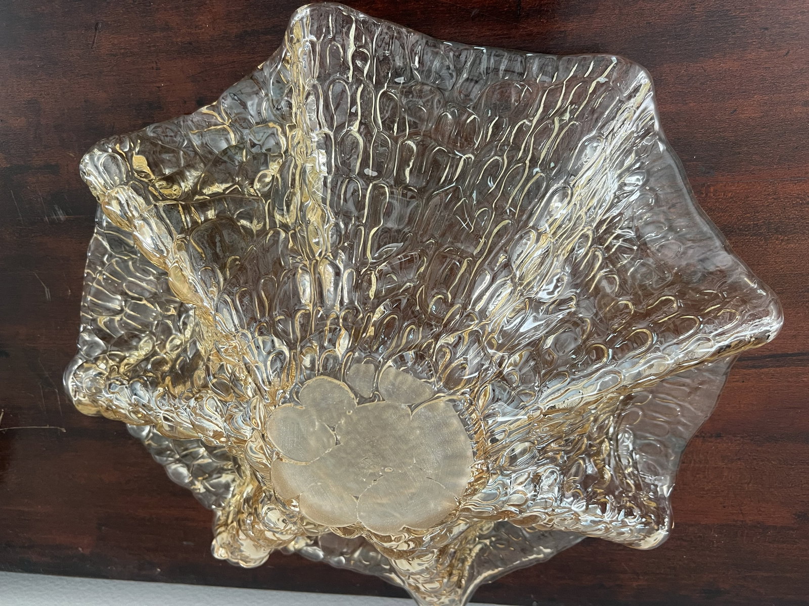 Large Murano Style Art Glass Bowl - 6