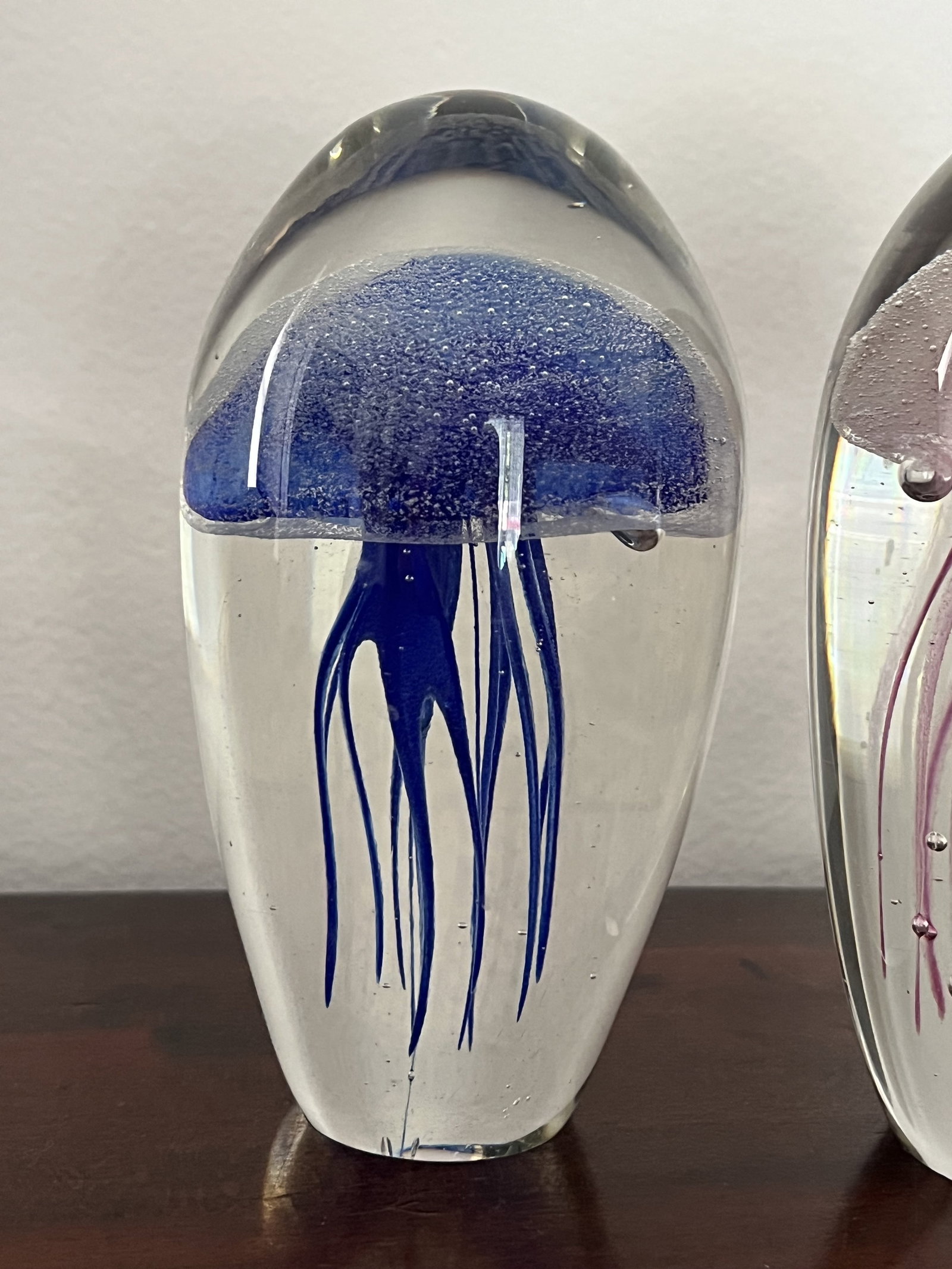 (2) Art Glass Octopus Paperweights - 2