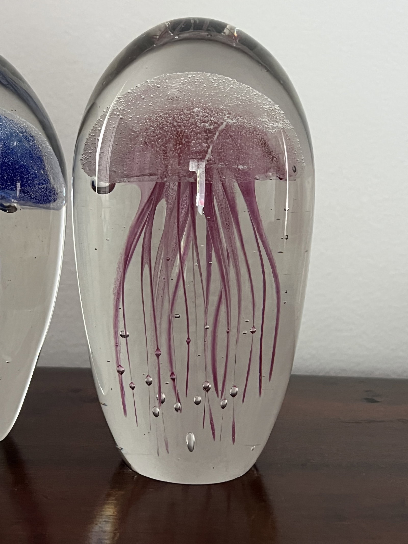 (2) Art Glass Octopus Paperweights - 3