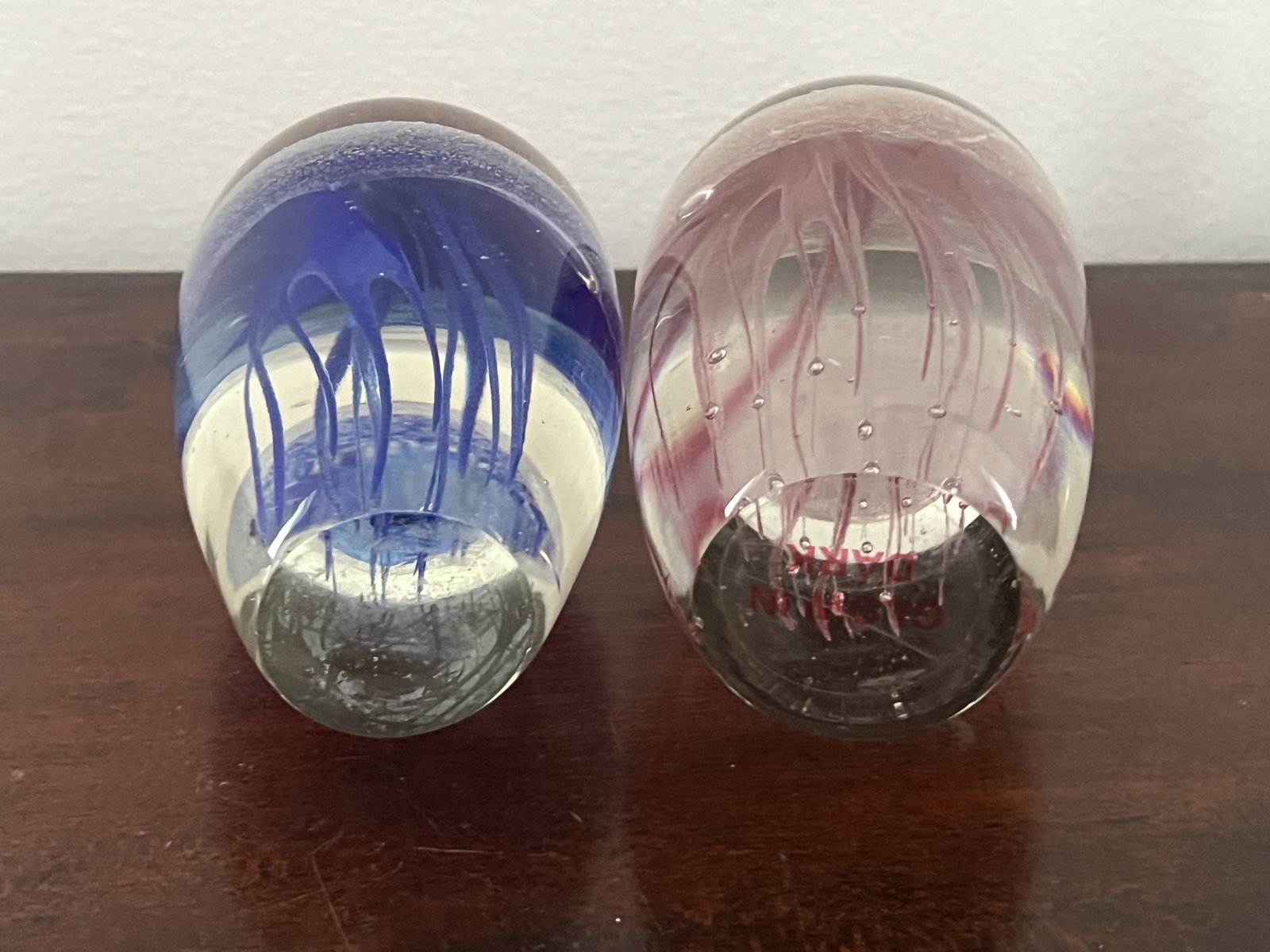 (2) Art Glass Octopus Paperweights - 5