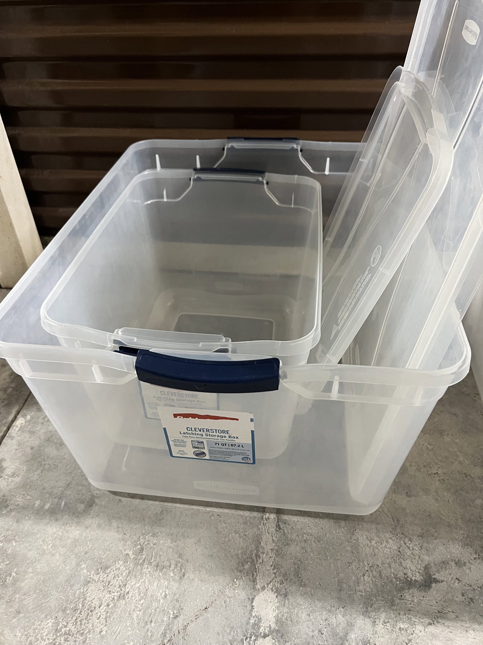 (7) Clear Storage Bins - 3