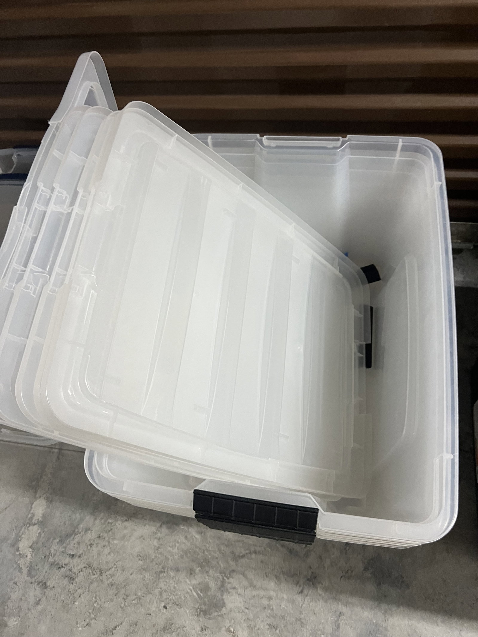 (7) Clear Storage Bins - 4