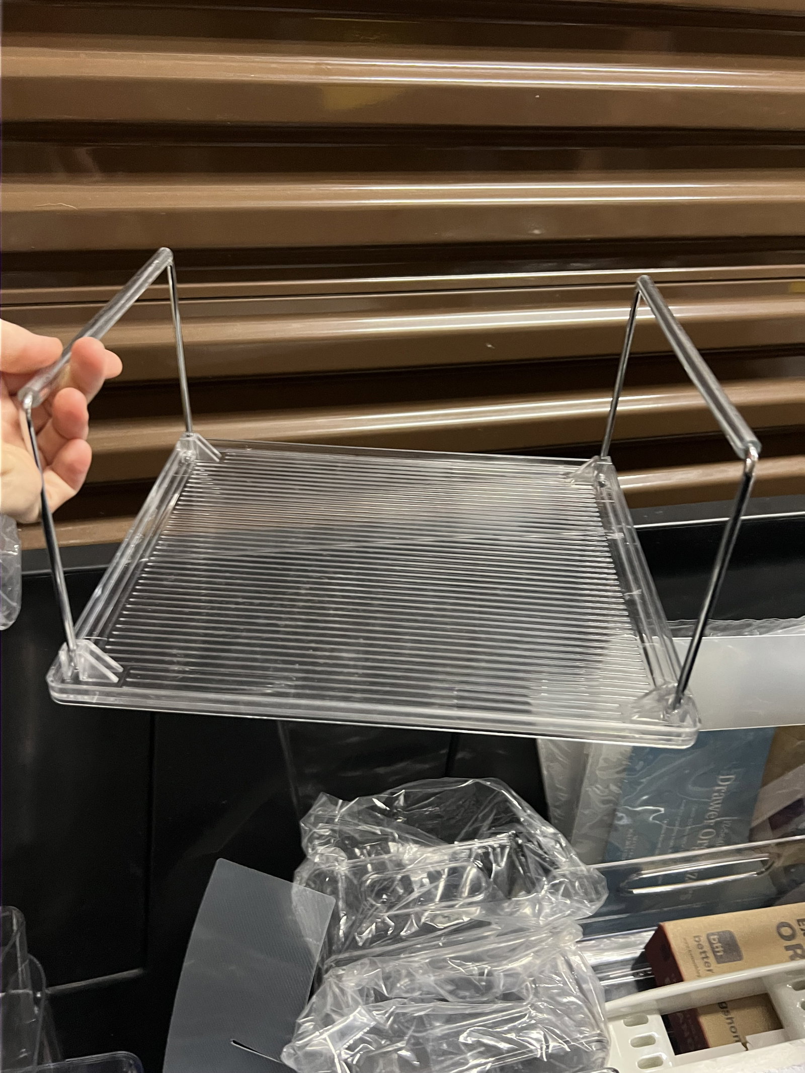 Large Grouping of Clear Plastic Organizers - 10
