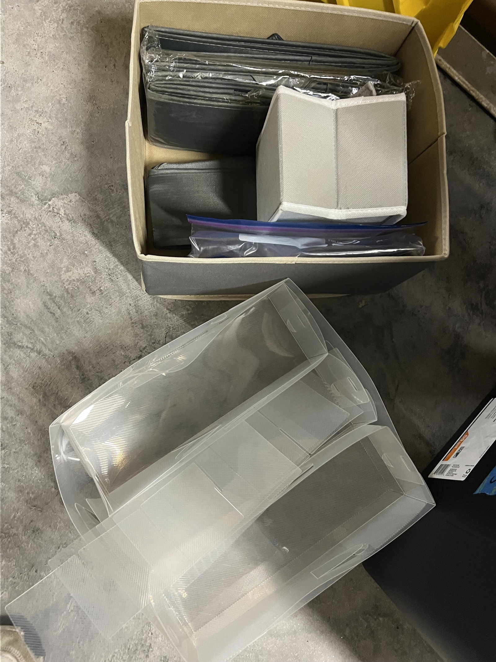 Large Grouping of Clear Plastic Organizers - 16