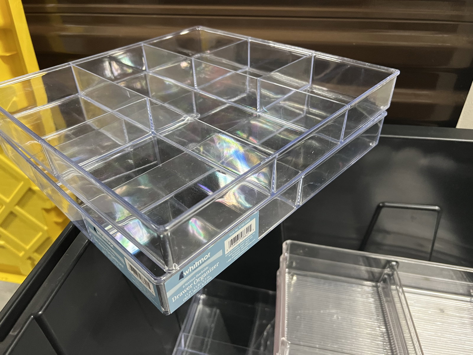 (2) Huge Bins full of Clear Plastic Organizers - 2