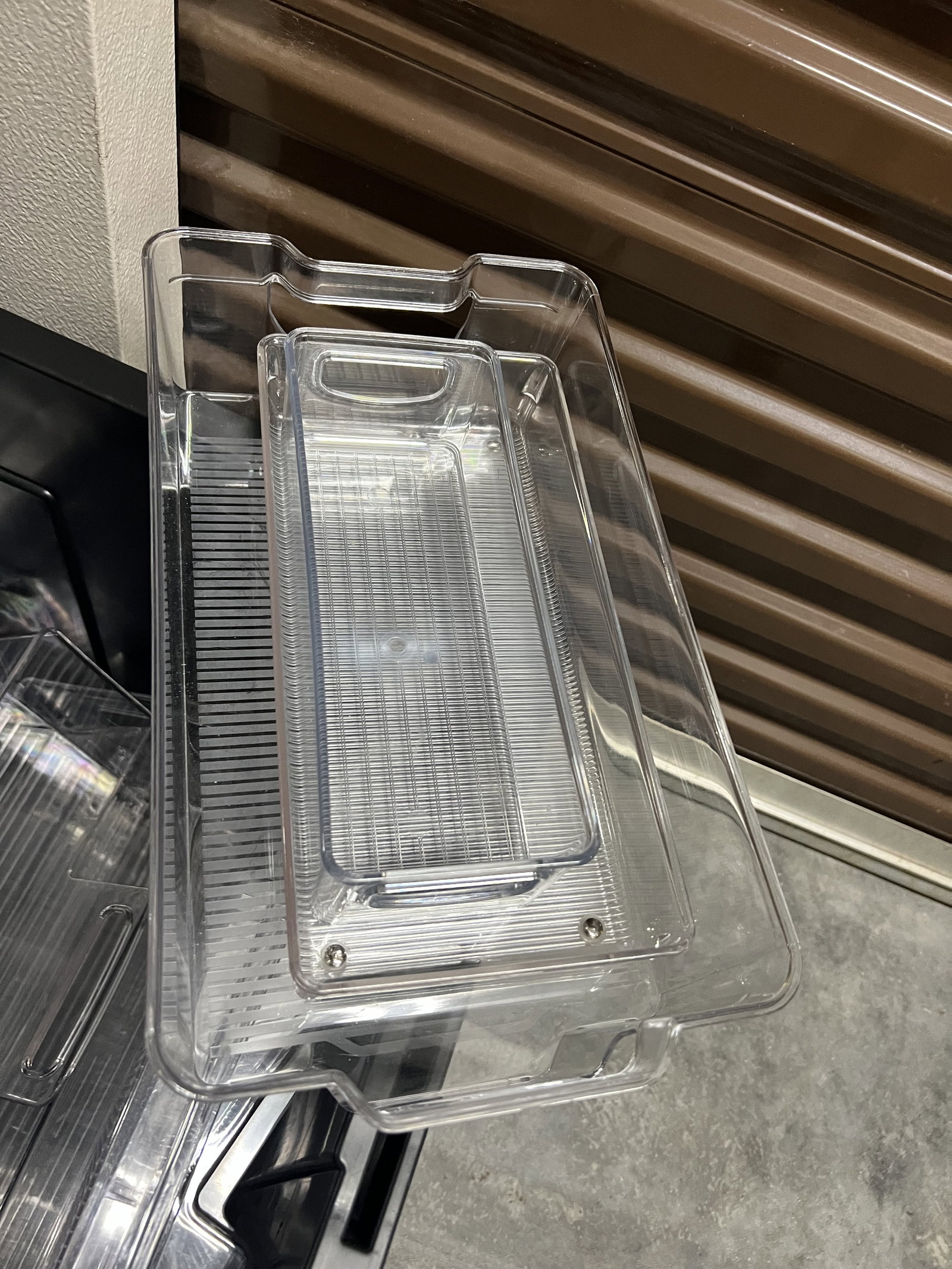 (2) Huge Bins full of Clear Plastic Organizers - 6